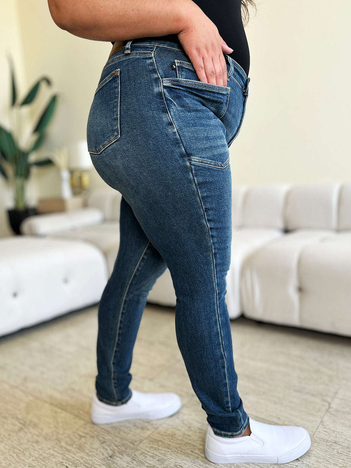 Blue Zone Planet | Judy Blue Full Size High Waist Skinny Jeans-TOPS / DRESSES-[Adult]-[Female]-2022 Online Blue Zone Planet