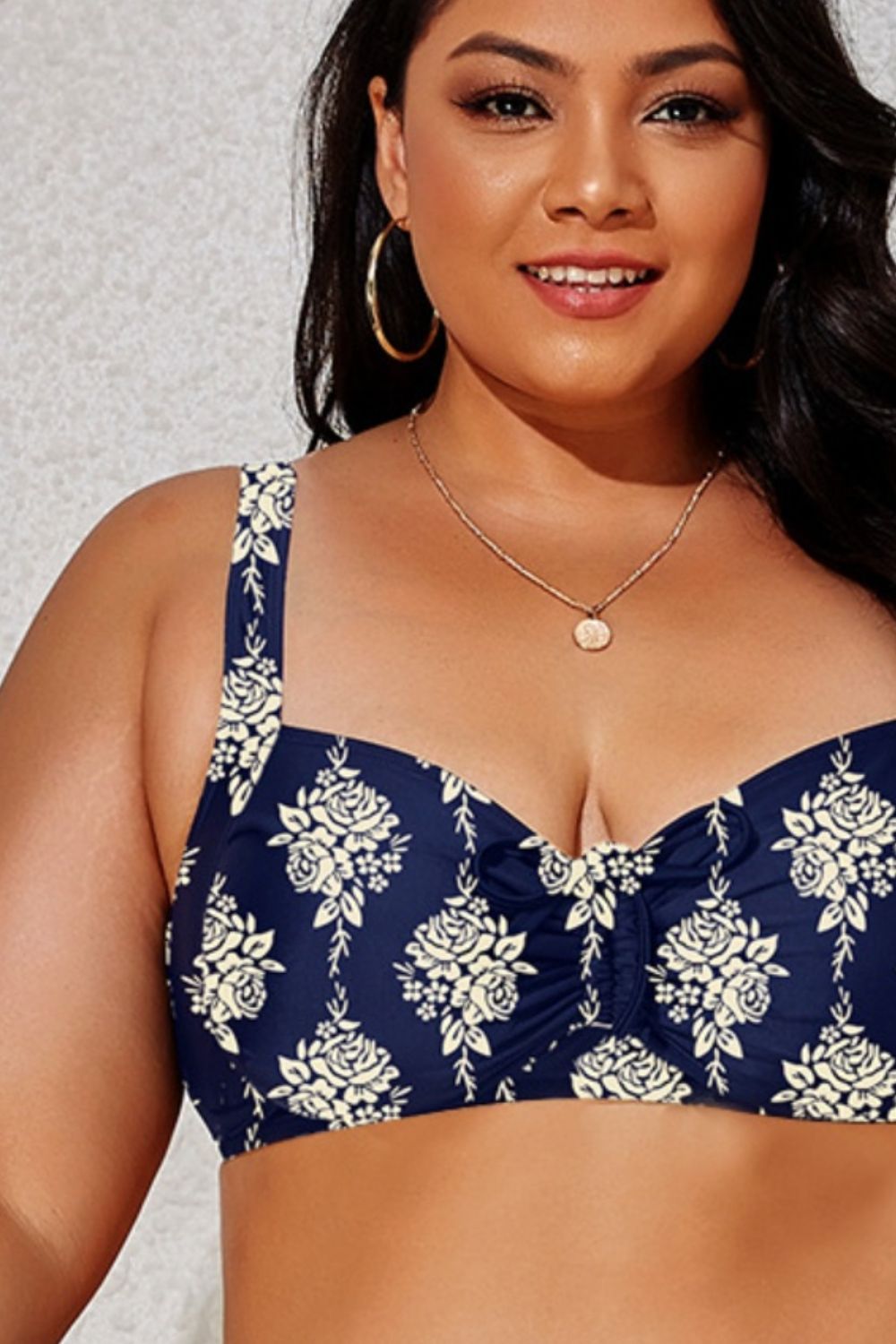 Blue Zone Planet | Plus Size Printed Wide Strap Two-Piece Swim Set-TOPS / DRESSES-[Adult]-[Female]-2022 Online Blue Zone Planet