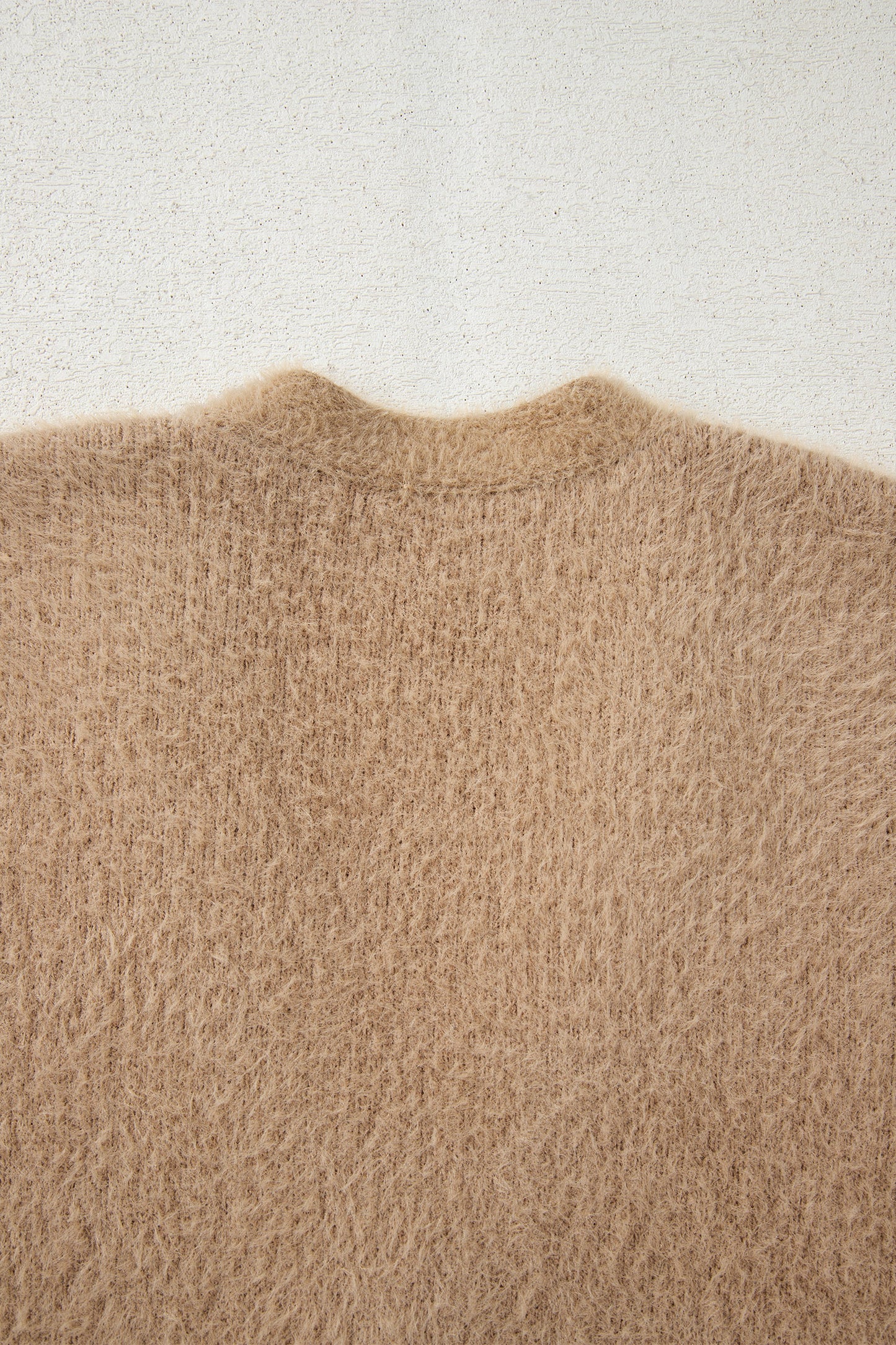 Smoke Gray Fuzzy Buttoned Front Midi Solid Cardigan-Sweaters & Cardigans/Cardigans-[Adult]-[Female]-2022 Online Blue Zone Planet