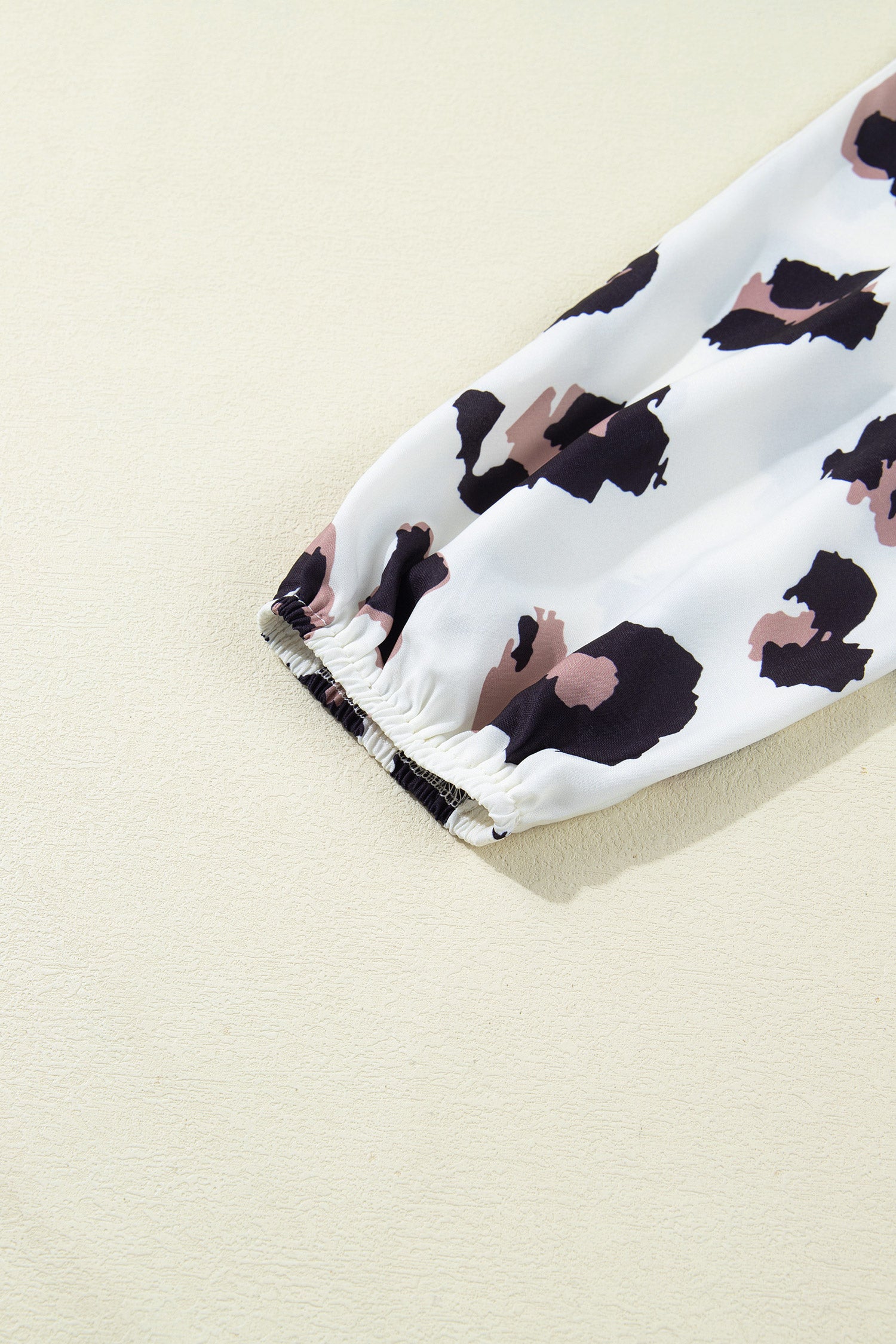 Khaki Leopard Print Contrast V Neck Plus Size Shift Mini Dress-TOPS / DRESSES-[Adult]-[Female]-2022 Online Blue Zone Planet