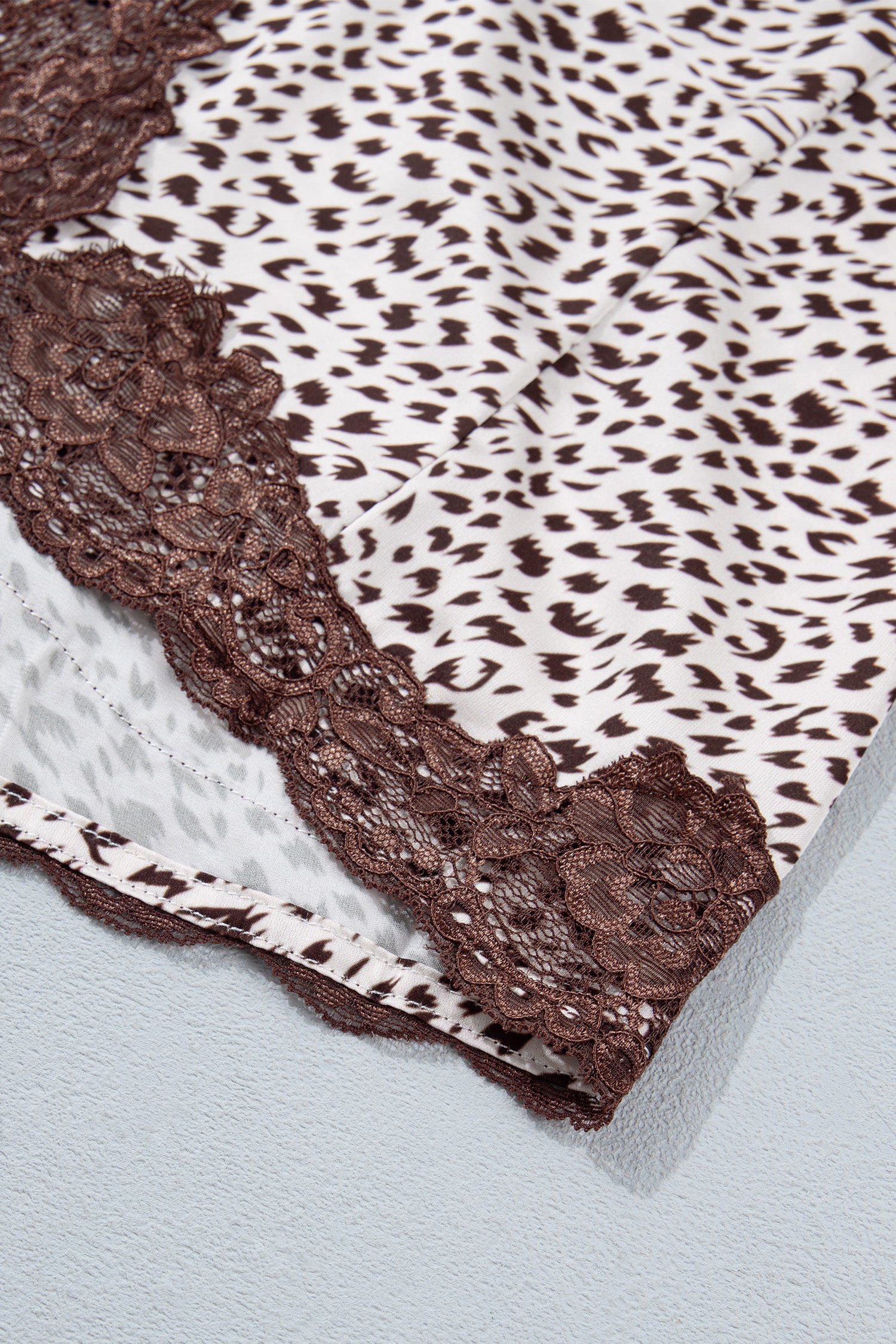 Brown Cheetah Print Trim Split Long Western Skirt-Bottoms/Skirts & Petticoat-[Adult]-[Female]-2022 Online Blue Zone Planet