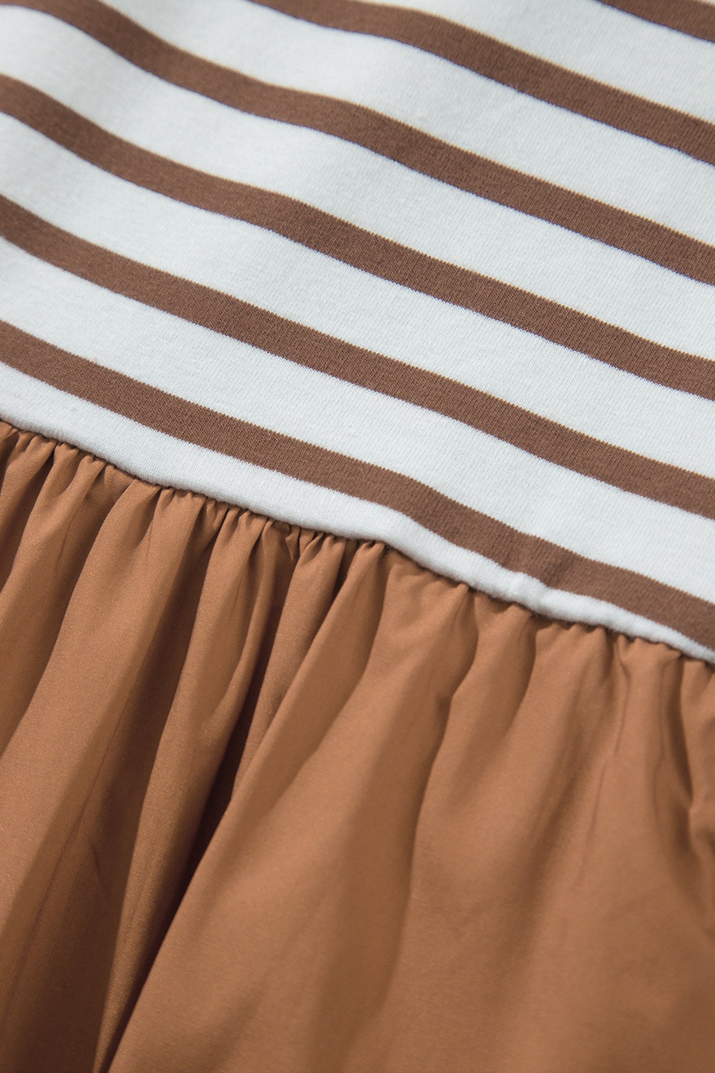 Chestnut Striped Colorblock Patchwork Sleeveless Casual Long Dress-TOPS / DRESSES-[Adult]-[Female]-2022 Online Blue Zone Planet