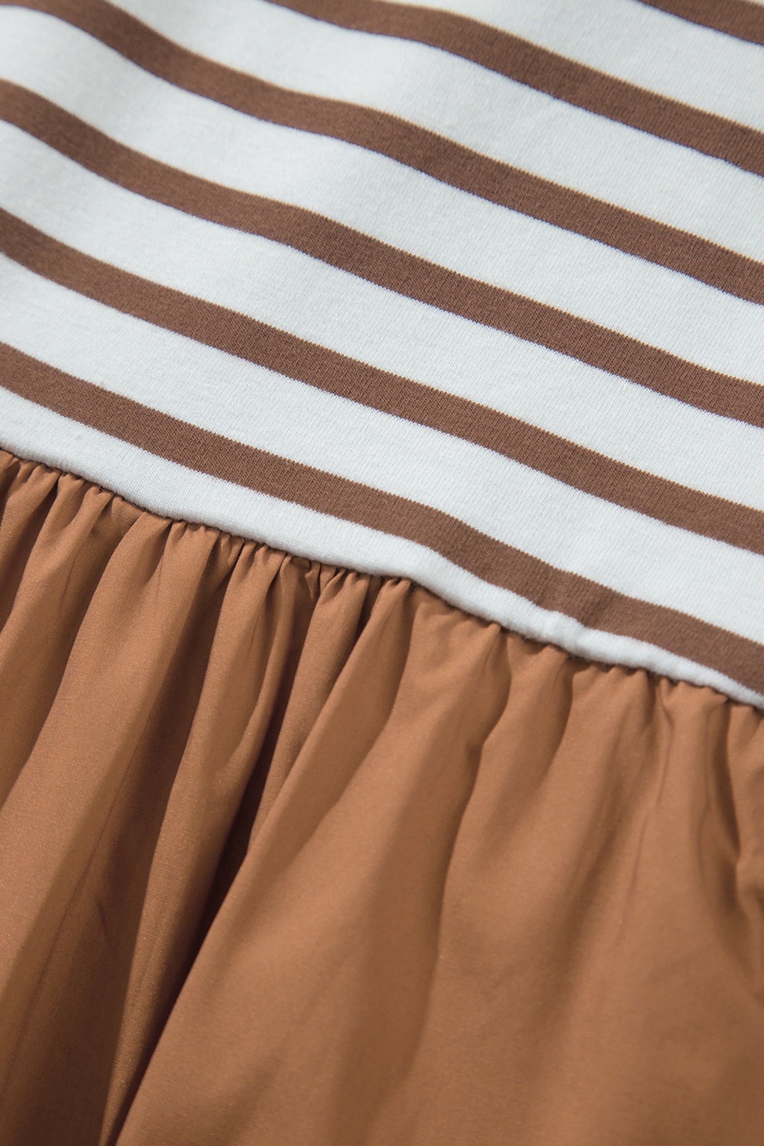 Chestnut Striped Colorblock Patchwork Sleeveless Casual Long Dress-TOPS / DRESSES-[Adult]-[Female]-2022 Online Blue Zone Planet