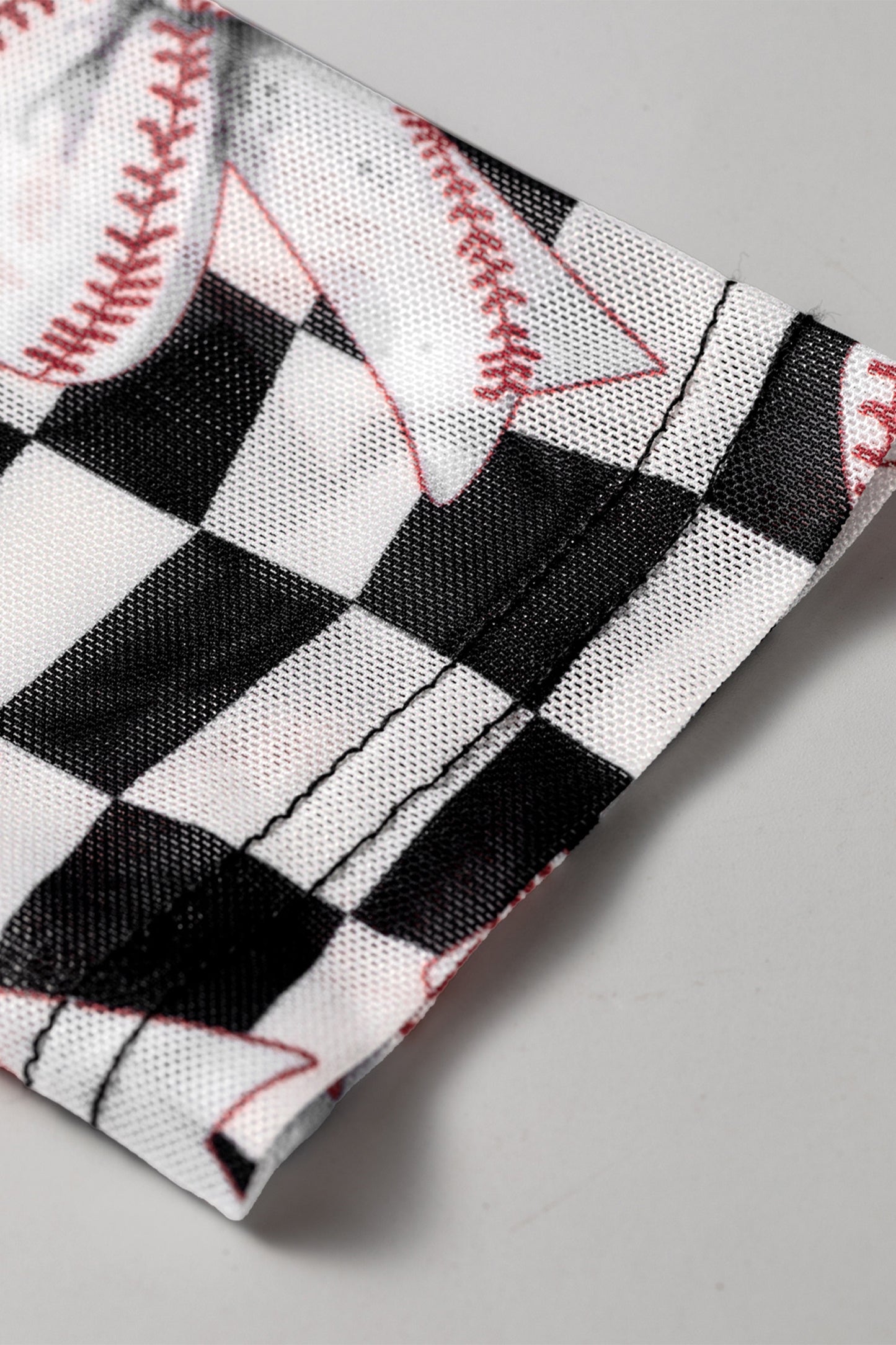 Black High Neck Plaid Baseball Bow Long Sleeve Pullover Tops-Tops/Long Sleeve Tops-[Adult]-[Female]-2022 Online Blue Zone Planet