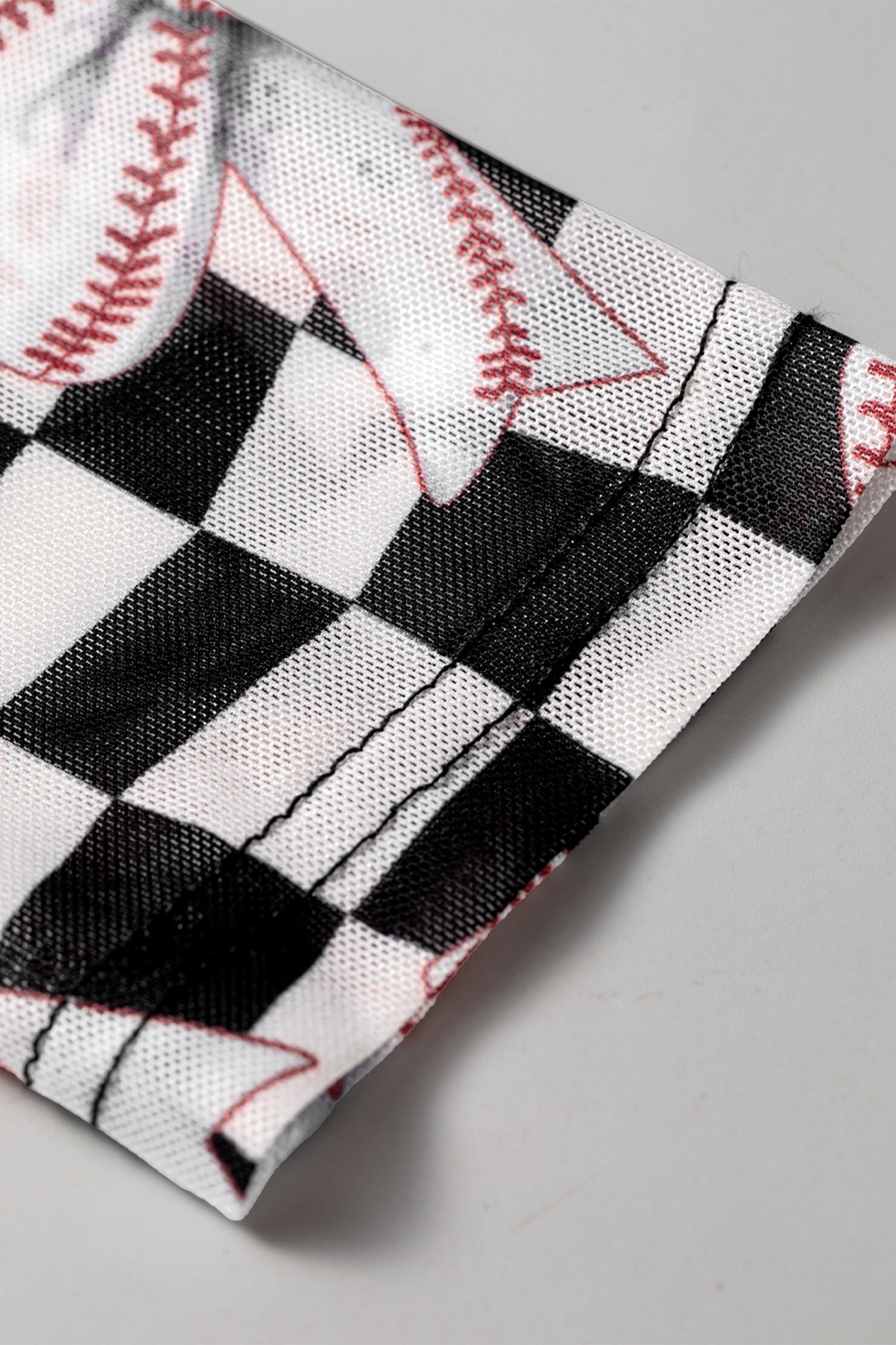 Black High Neck Plaid Baseball Bow Long Sleeve Pullover Tops-Tops/Long Sleeve Tops-[Adult]-[Female]-2022 Online Blue Zone Planet