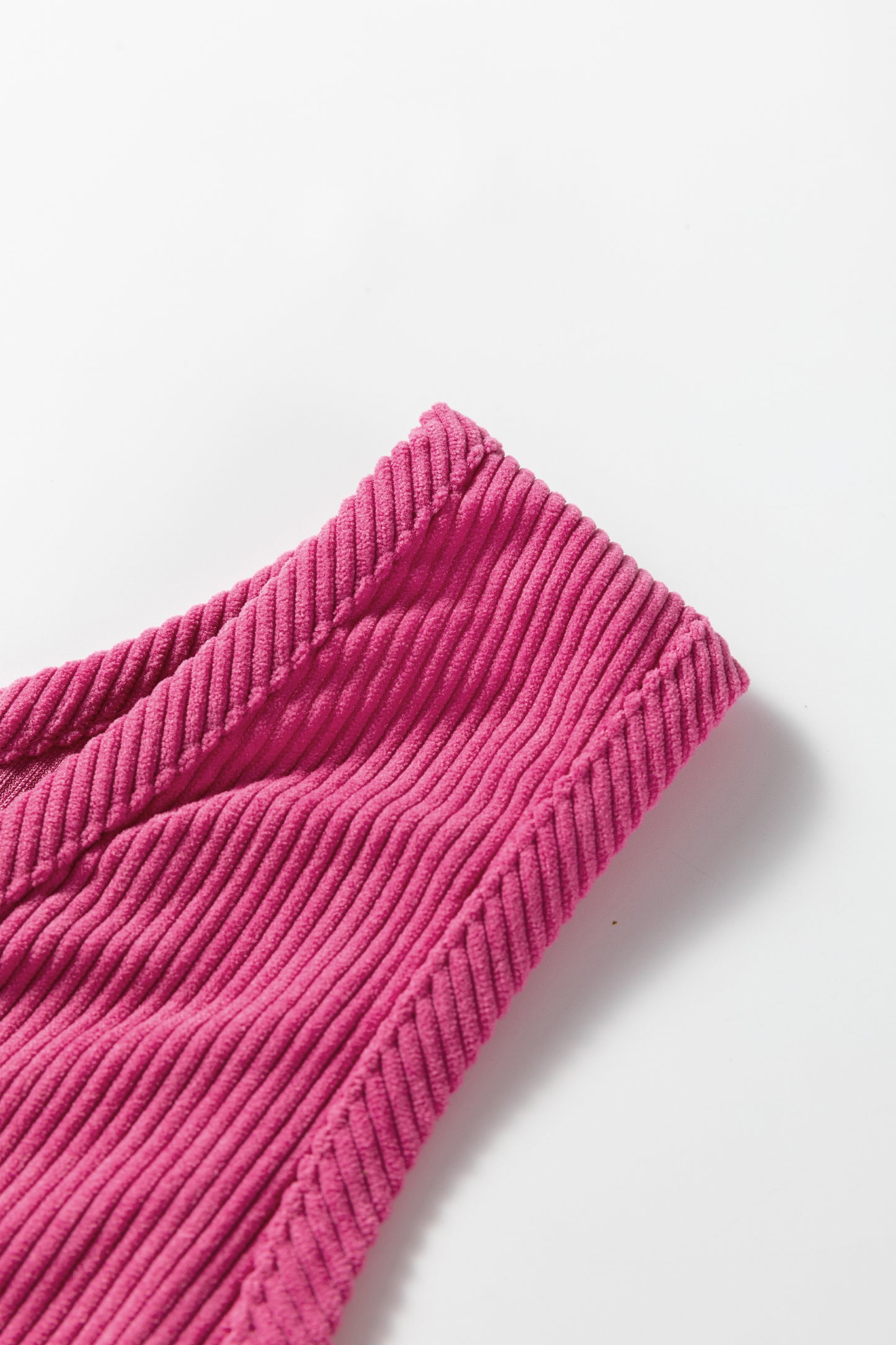 Rose Red Corduroy Sleeveless Mini Dress With Patched Pockets-Dresses/Mini Dresses-[Adult]-[Female]-2022 Online Blue Zone Planet