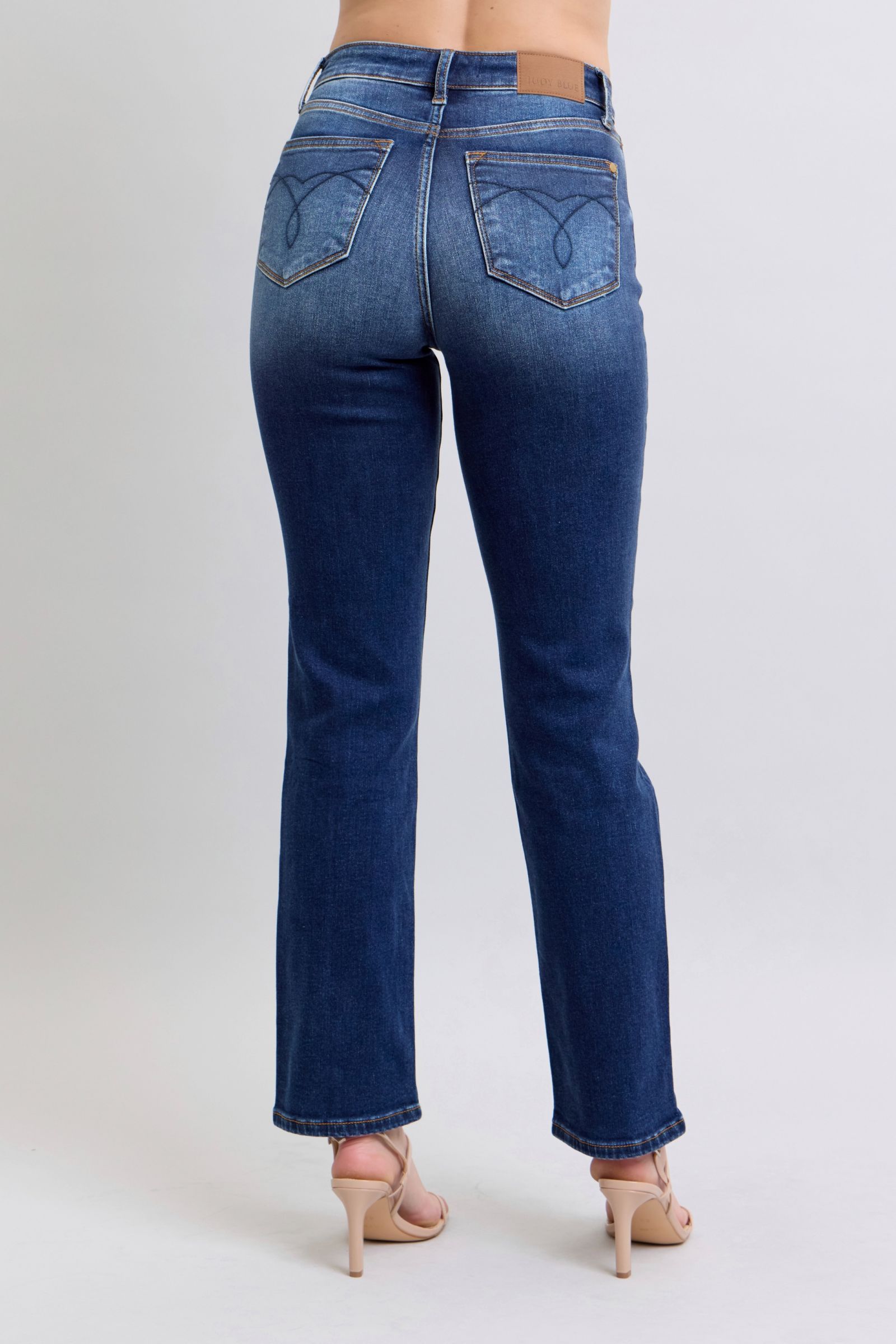 Judy Blue Full Size Washed Straight Leg Jeans with Pockets-BOTTOM SIZES SMALL MEDIUM LARGE-[Adult]-[Female]-2022 Online Blue Zone Planet