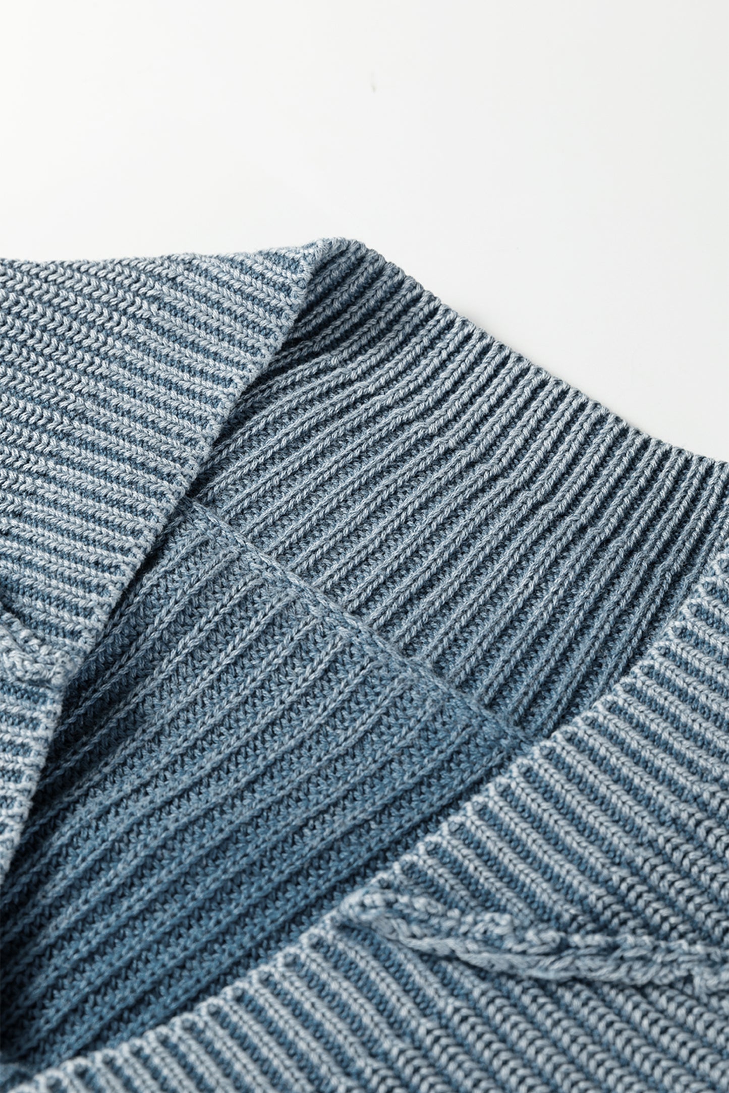 Chestnut Mineral Wash Exposed Seam Patchwork Knit Open Sweater Cardigan-TOPS / DRESSES-[Adult]-[Female]-2022 Online Blue Zone Planet