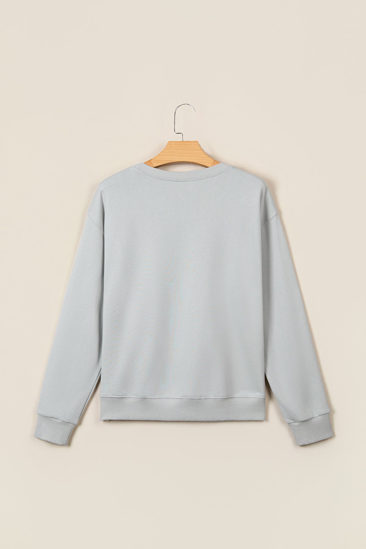 Gray Floral Buffalo Plaid Striped Embroidered Patch Western Pullover Sweatshirt-Tops/Sweatshirts & Hoodies-[Adult]-[Female]-2022 Online Blue Zone Planet