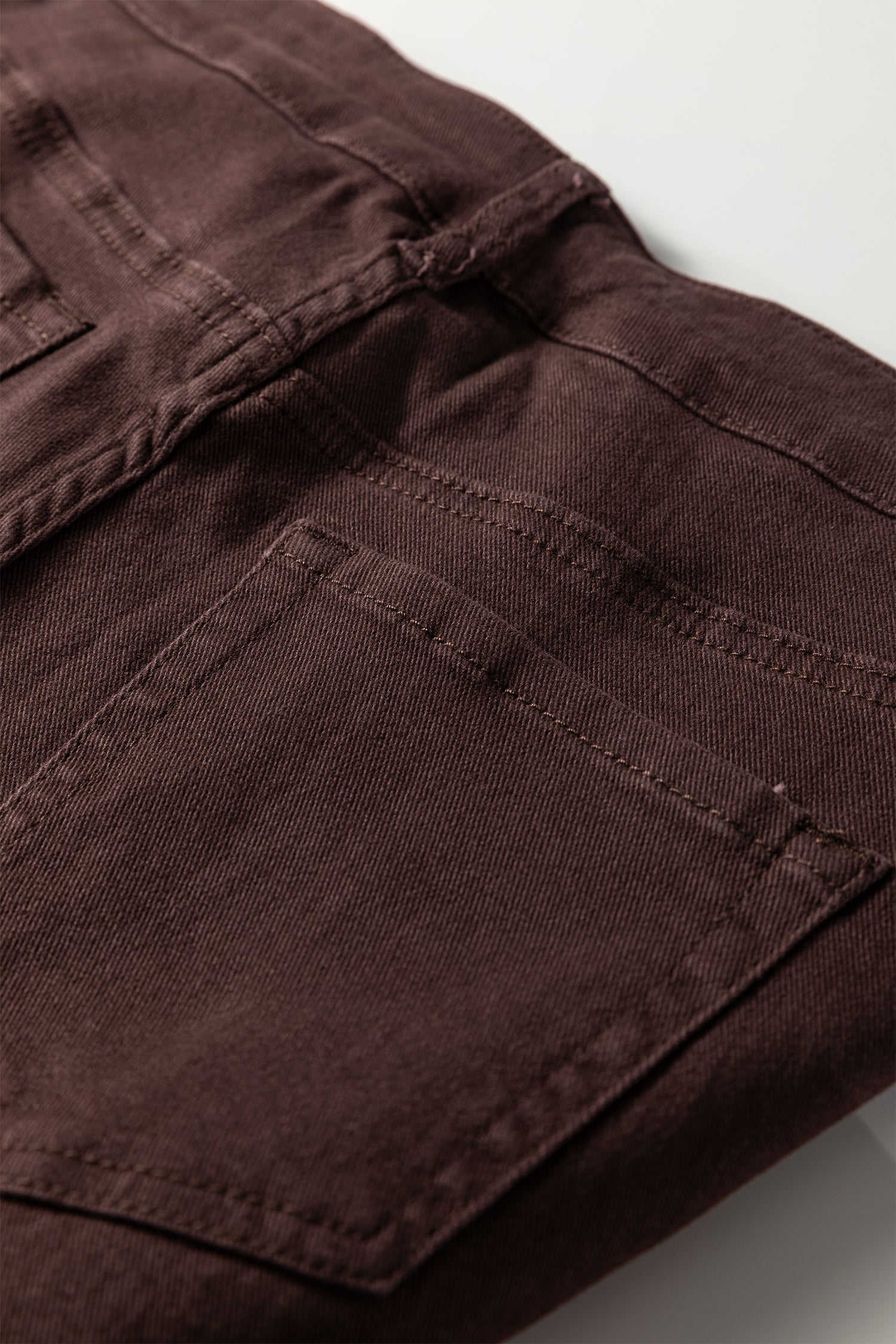 Red Sandalwood Solid Color Seamed Center Wide Leg Cropped Jeans-Bottoms/Jeans-[Adult]-[Female]-2022 Online Blue Zone Planet