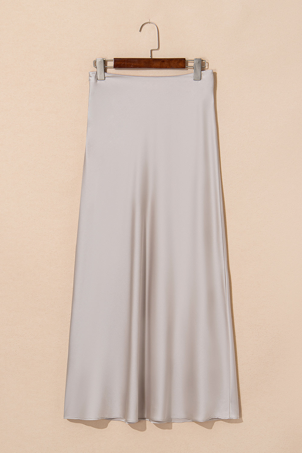 Jet Stream Satin Solid High Waist Maxi Skirt-Bottoms/Skirts & Petticoat-[Adult]-[Female]-2022 Online Blue Zone Planet