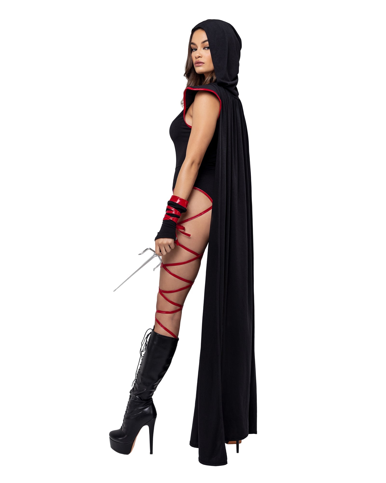 1 Piece Dragonfire Ninja Halloween Costume-Tops / Dresses-[Adult]-[Female]-2022 Online Blue Zone Planet