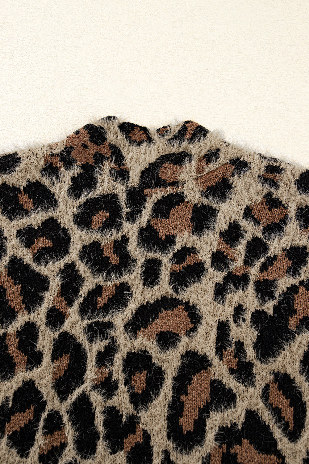 Brown Leopard Open Casual Cardigan-Sweaters & Cardigans/Cardigans-[Adult]-[Female]-2022 Online Blue Zone Planet