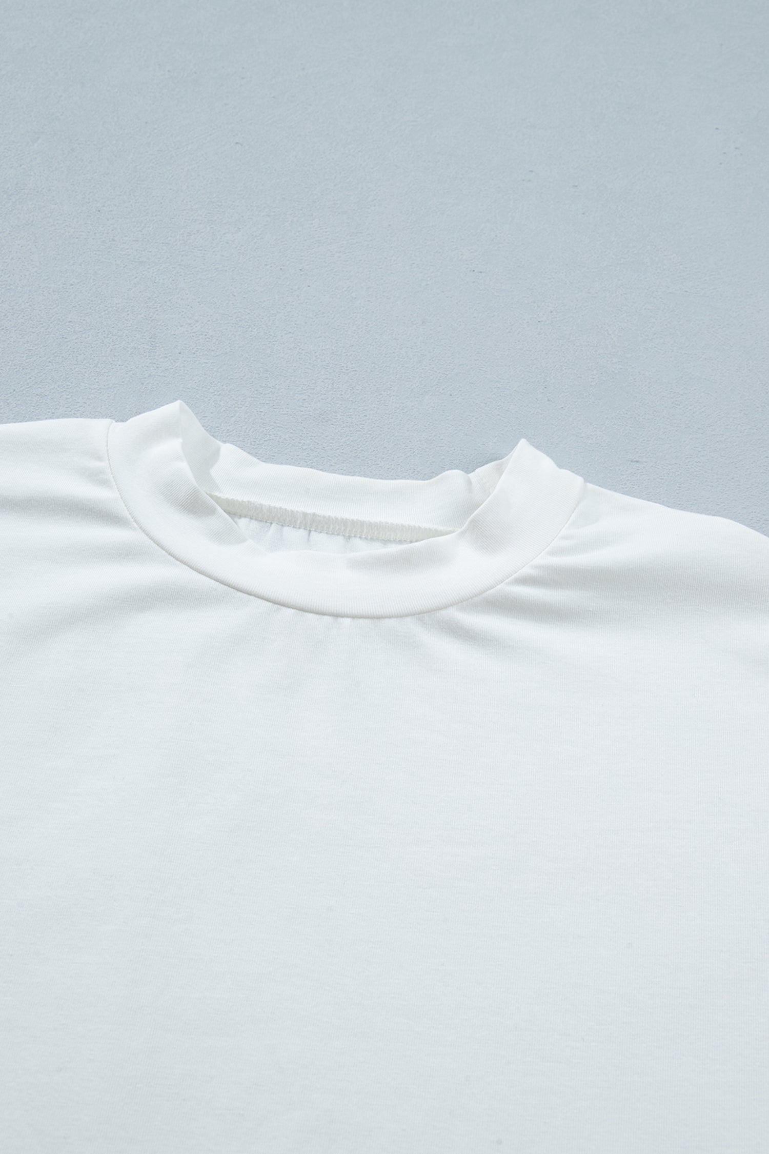 White Asymmetric Lace Hem Patchwork Tee-Tops/Tops & Tees-[Adult]-[Female]-2022 Online Blue Zone Planet
