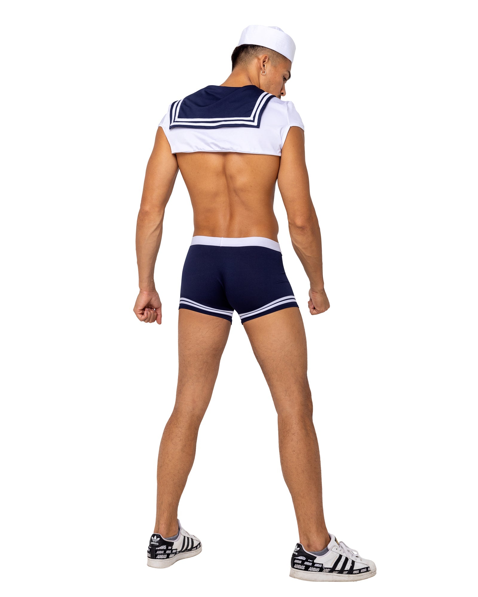 3 Piece Men���s Sailor Stud Halloween Costume-[Adult]-[Female]-2022 Online Blue Zone Planet