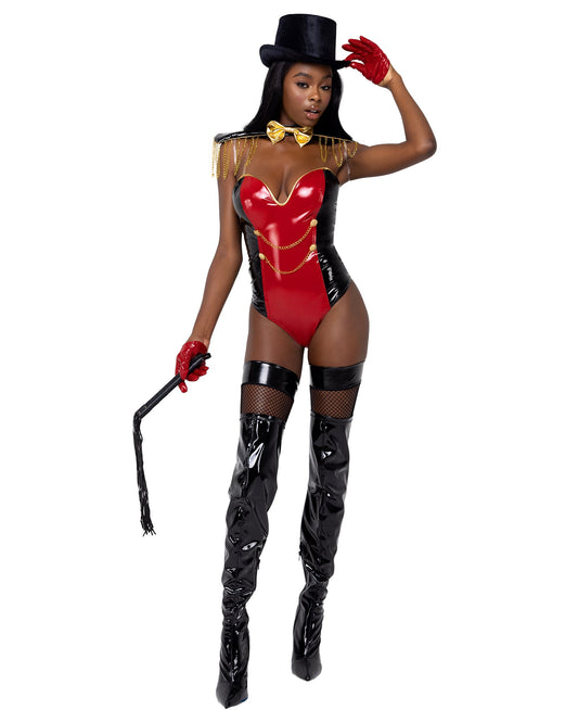 4 Piece Star Studded Ringleader Halloween Costume-[Adult]-[Female]-Black/Red/Gold-S-2022 Online Blue Zone Planet