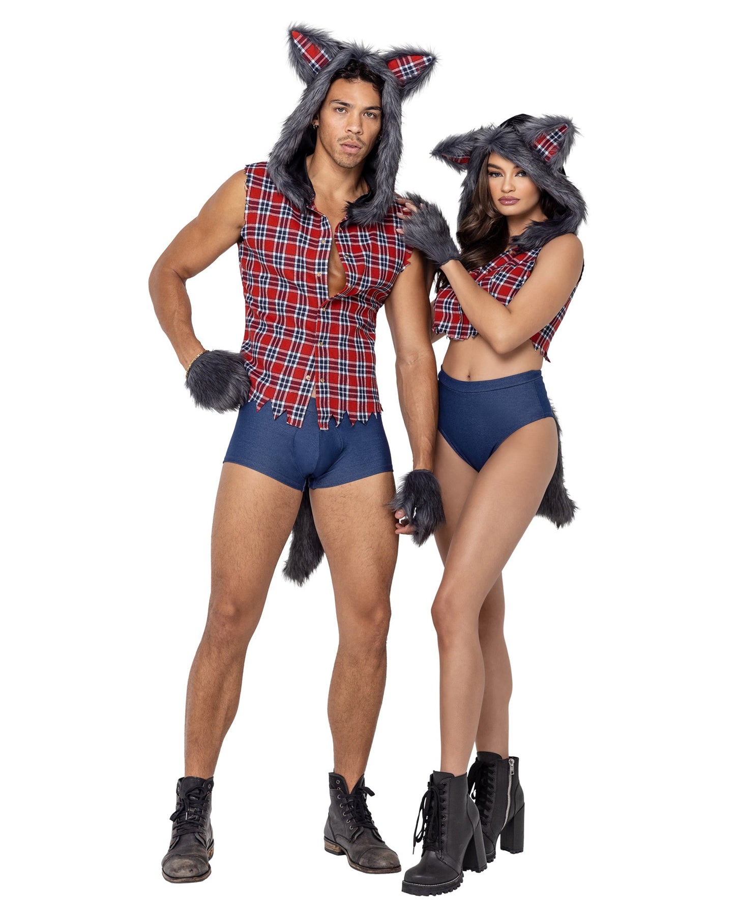 3 Piece Mens Full Moon Werewolf Halloween Costume-Tops / Dresses-[Adult]-[Female]-2022 Online Blue Zone Planet