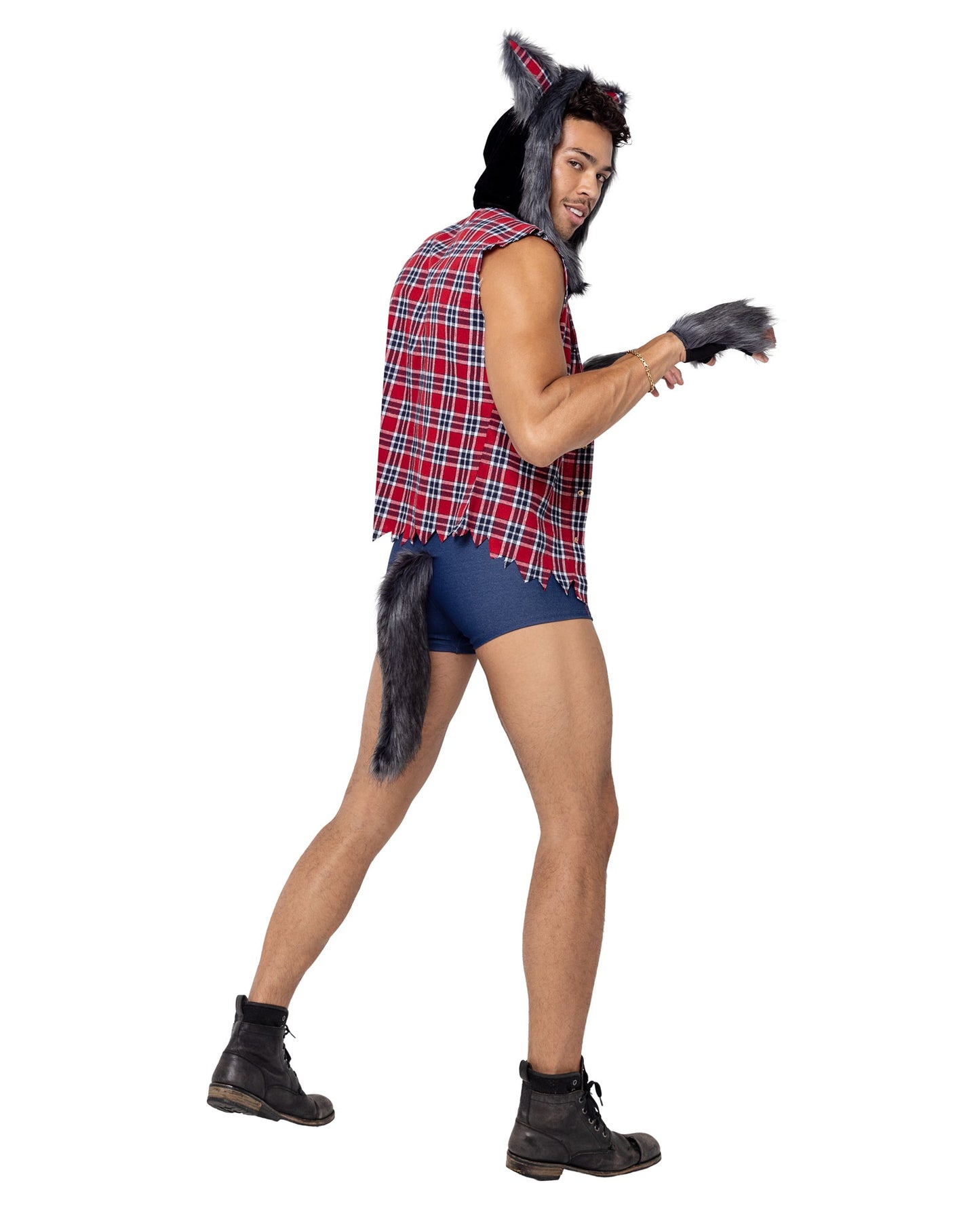 3 Piece Mens Full Moon Werewolf Halloween Costume-Tops / Dresses-[Adult]-[Female]-2022 Online Blue Zone Planet