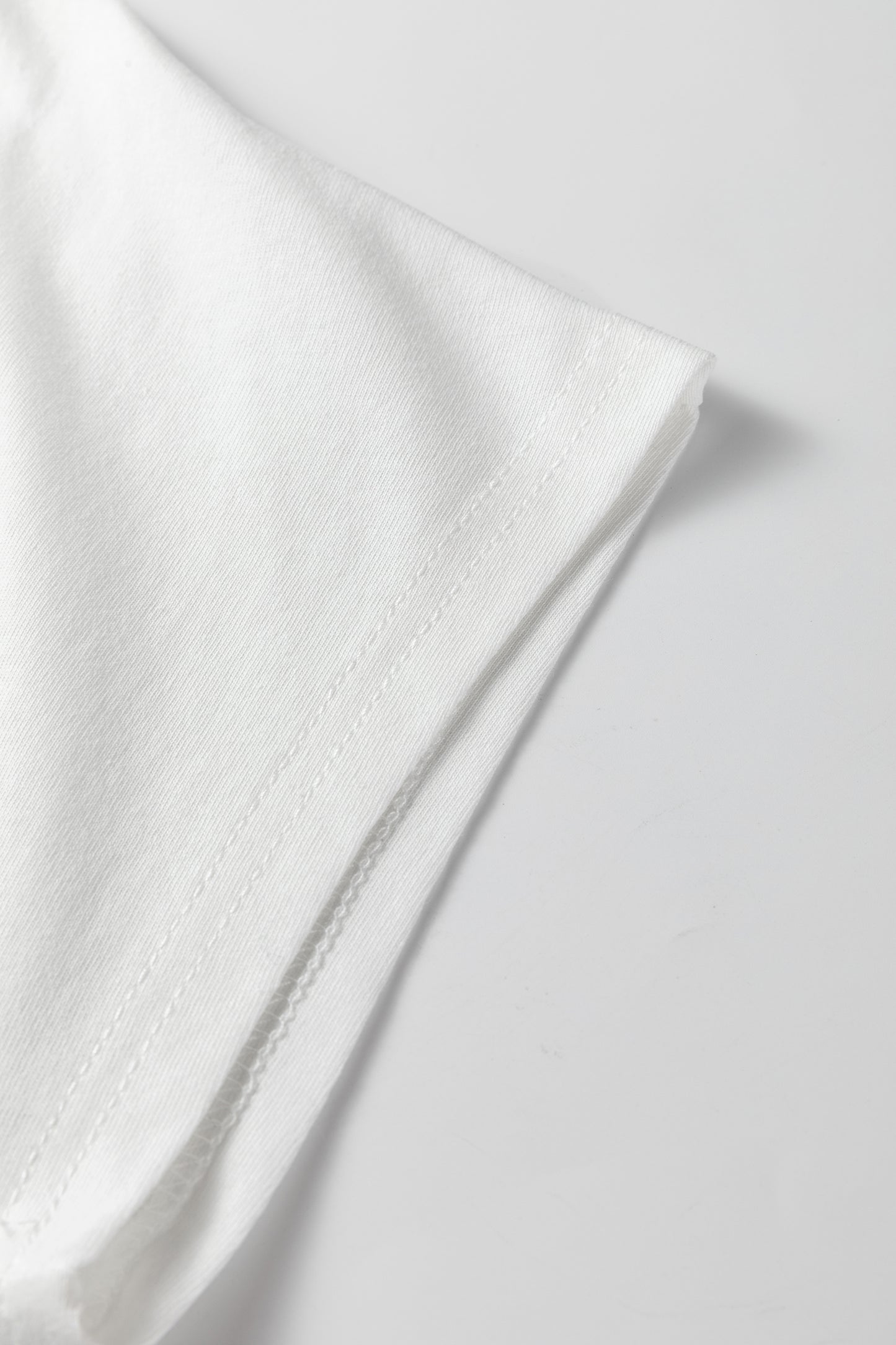 White Leopard Bow Embroidered Cotton Round Neck T Shirt-Tops/Tops & Tees-[Adult]-[Female]-2022 Online Blue Zone Planet