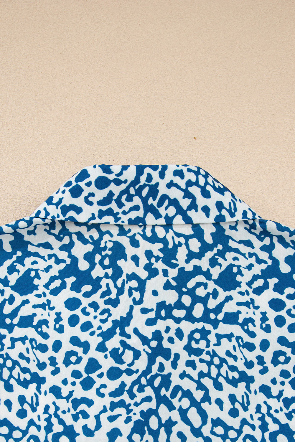 Sky Blue Leopard Striped Western Casual Shirt-Tops/Blouses & Shirts-[Adult]-[Female]-2022 Online Blue Zone Planet