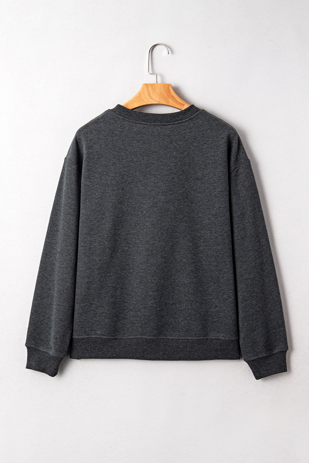 Carbon Grey Cowboy Queen Card Drop Shoulder Graphic Sweatshirt-Tops/Sweatshirts & Hoodies-[Adult]-[Female]-2022 Online Blue Zone Planet