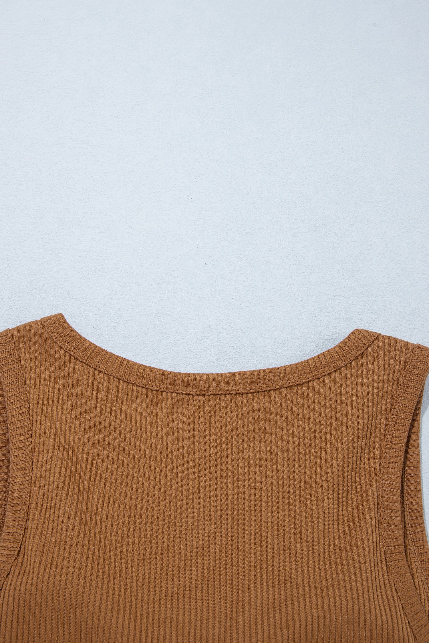 Beige Ribbed Knit Sweet Lace Hem Vest-Tops/Tank Tops-[Adult]-[Female]-2022 Online Blue Zone Planet