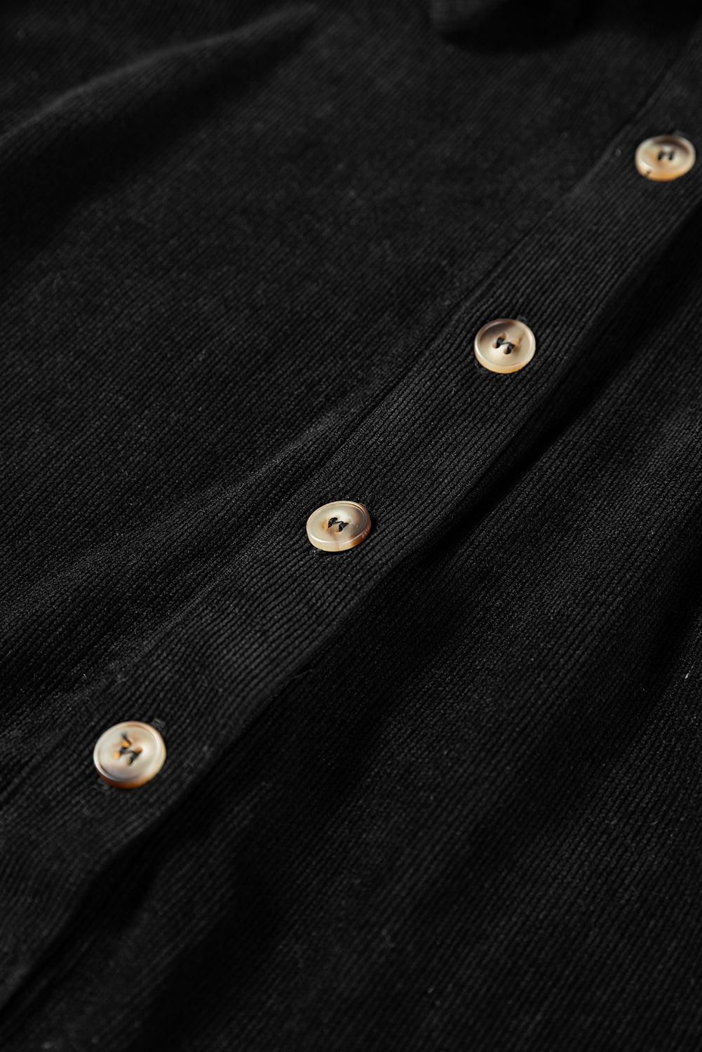 Vineyard Green Corduroy Half Button Collared Long Sleeve Mini Dress-Dresses/Mini Dresses-[Adult]-[Female]-2022 Online Blue Zone Planet