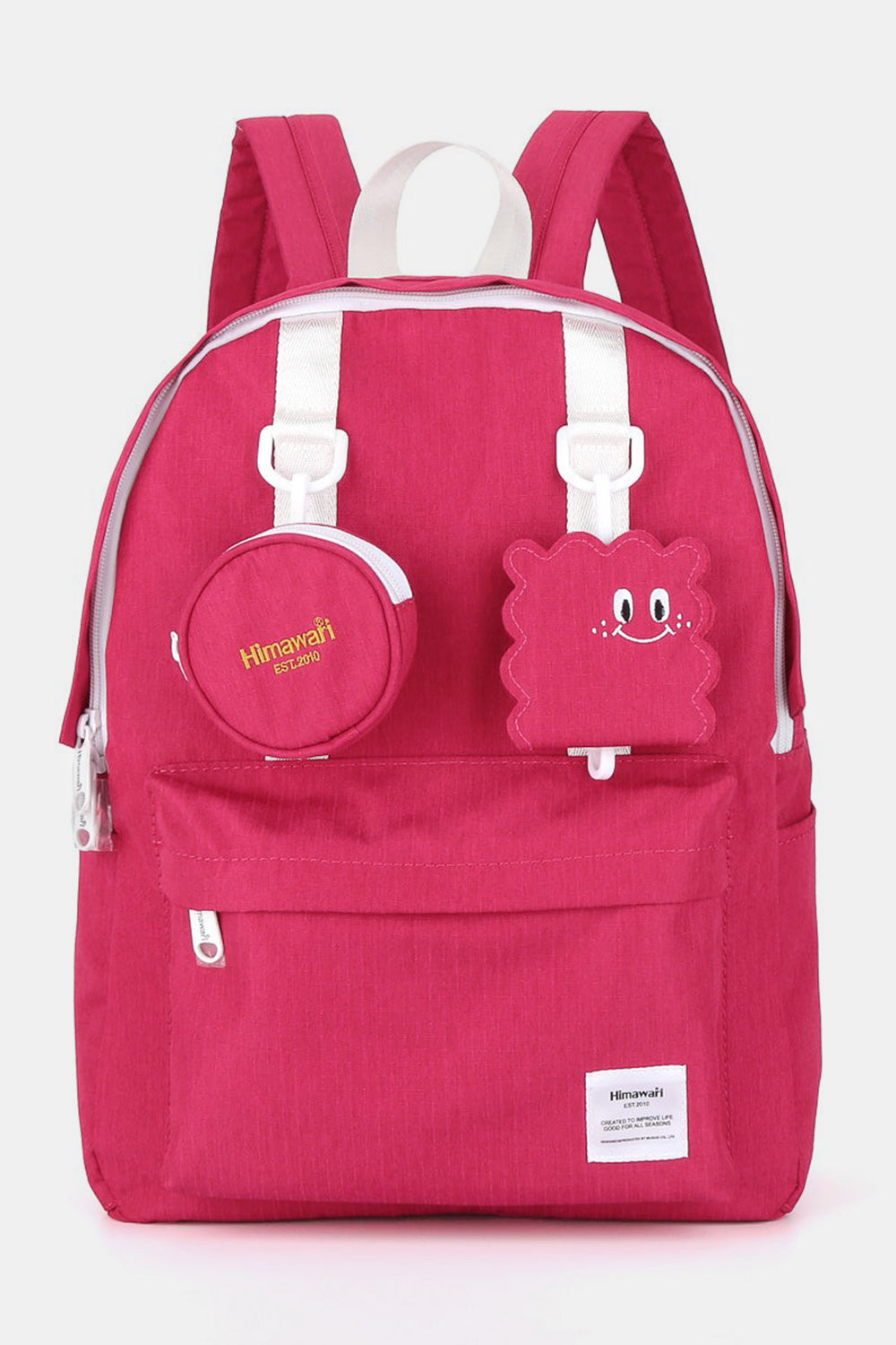 Himawari Waterproof Canvas Backpack Bag with Removable Coin Purse-BACKPACKS-[Adult]-[Female]-Pink-One Size-2022 Online Blue Zone Planet