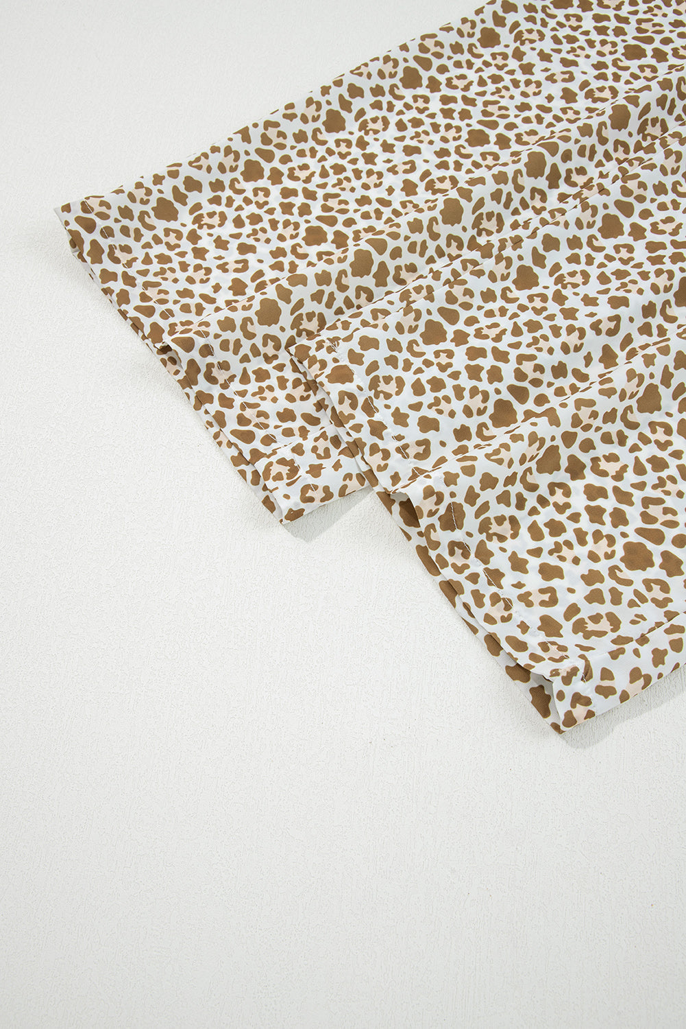 Khaki Leopard Drawstring Elastic Waistband Loose Pants-Bottoms/Pants & Culotte-[Adult]-[Female]-2022 Online Blue Zone Planet