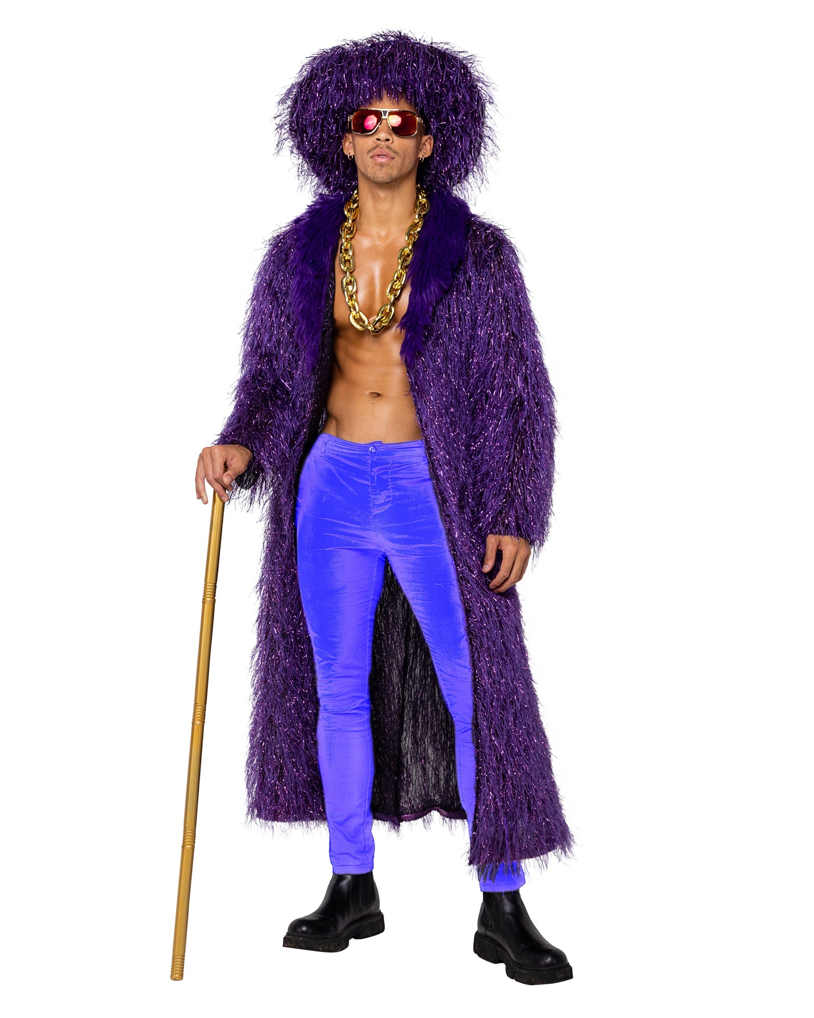 2 Piece Men’s High-Roller Pimp Halloween Costume-[Adult]-[Female]-Small/Medium-2022 Online Blue Zone Planet