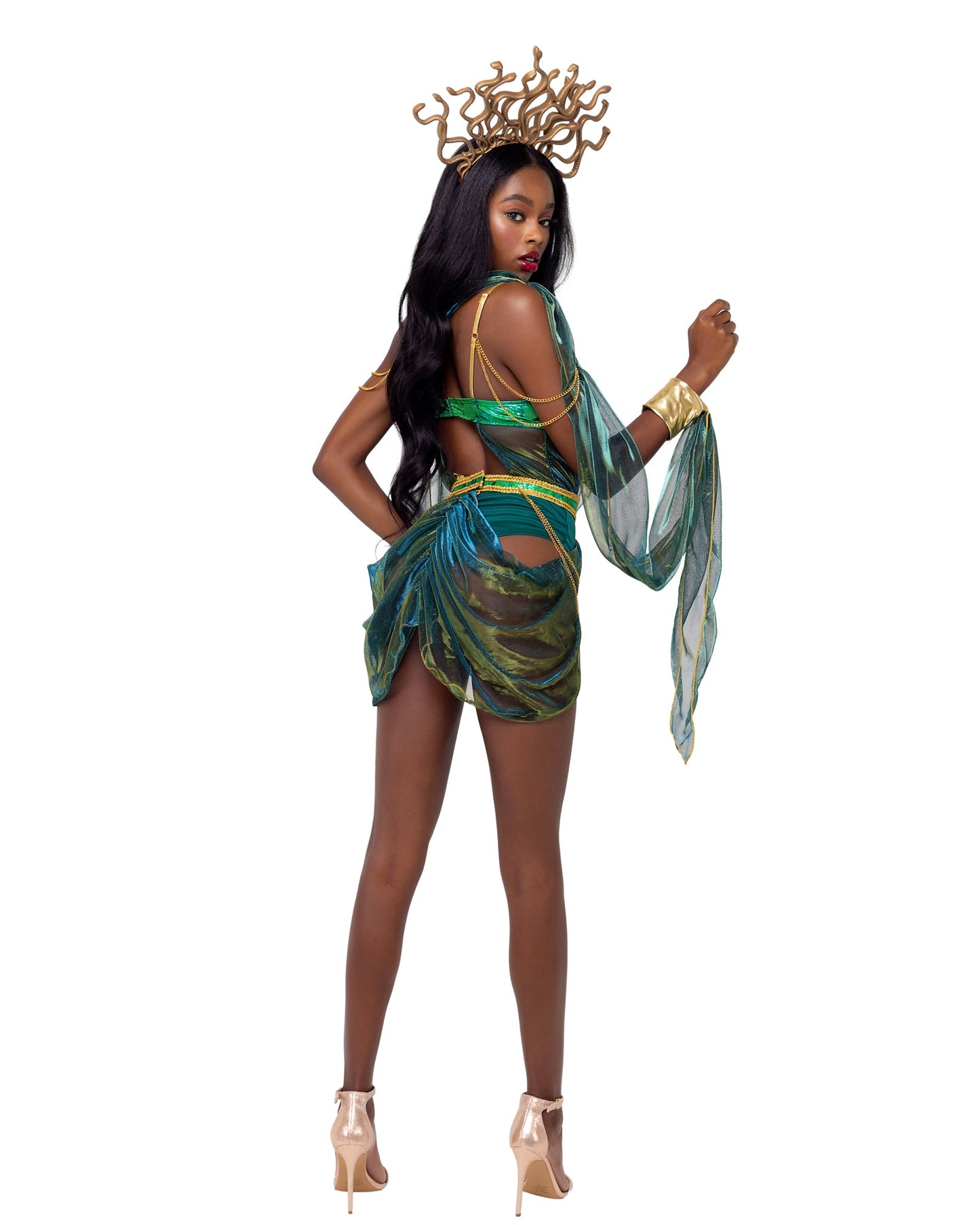 3 Piece Sultry Medusa Halloween Costume-[Adult]-[Female]-2022 Online Blue Zone Planet