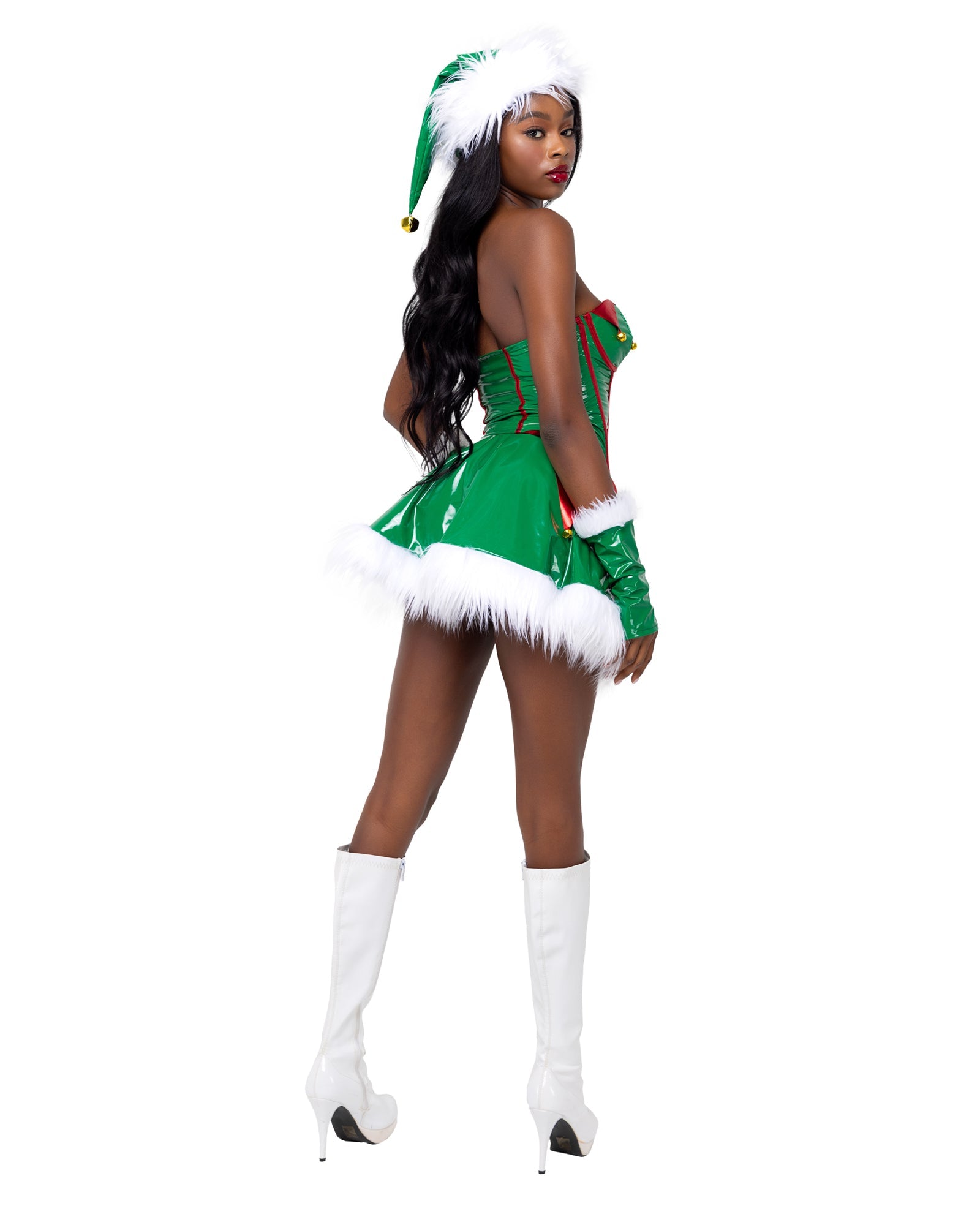 2 Piece Santa's Elf Halloween Costume-[Adult]-[Female]-2022 Online Blue Zone Planet