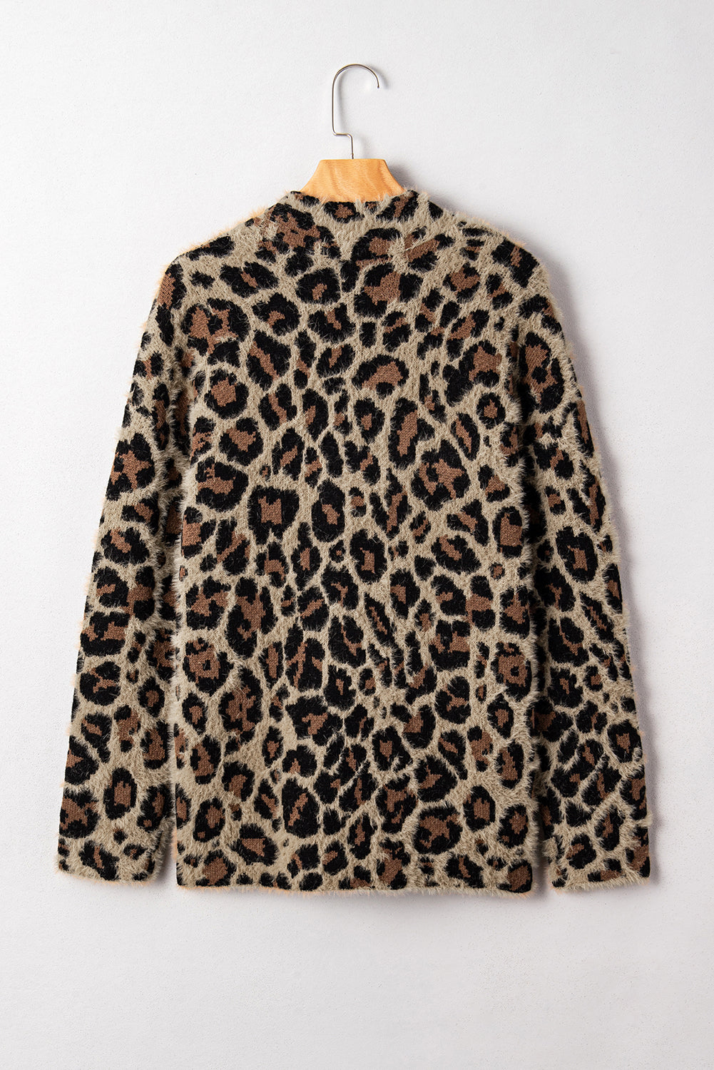 Brown Leopard Open Casual Cardigan-Sweaters & Cardigans/Cardigans-[Adult]-[Female]-2022 Online Blue Zone Planet