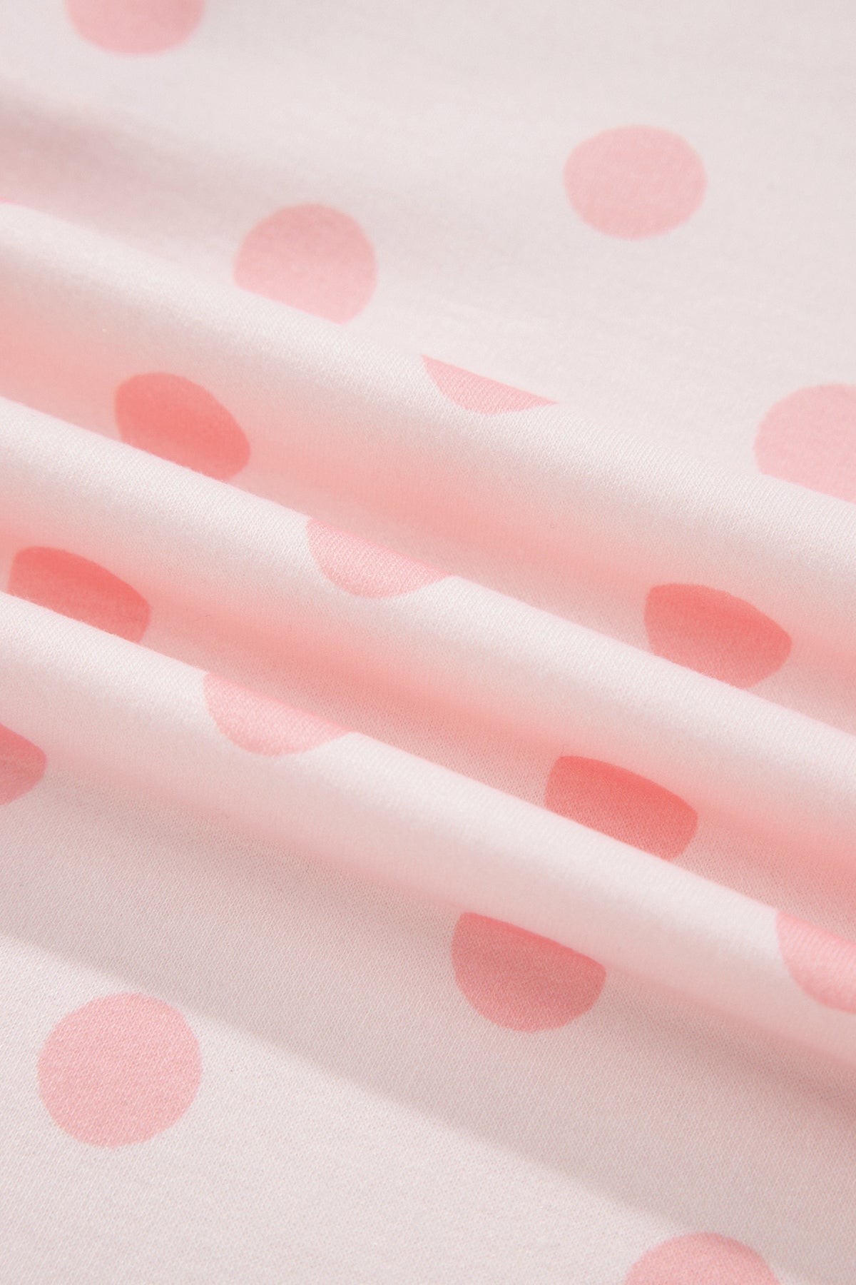 Pink Polka Dot Drop Shoulder Polo Loose Pullover Patch Pocket Casual Shorts Set-Two Piece Sets/Short Sets-[Adult]-[Female]-2022 Online Blue Zone Planet
