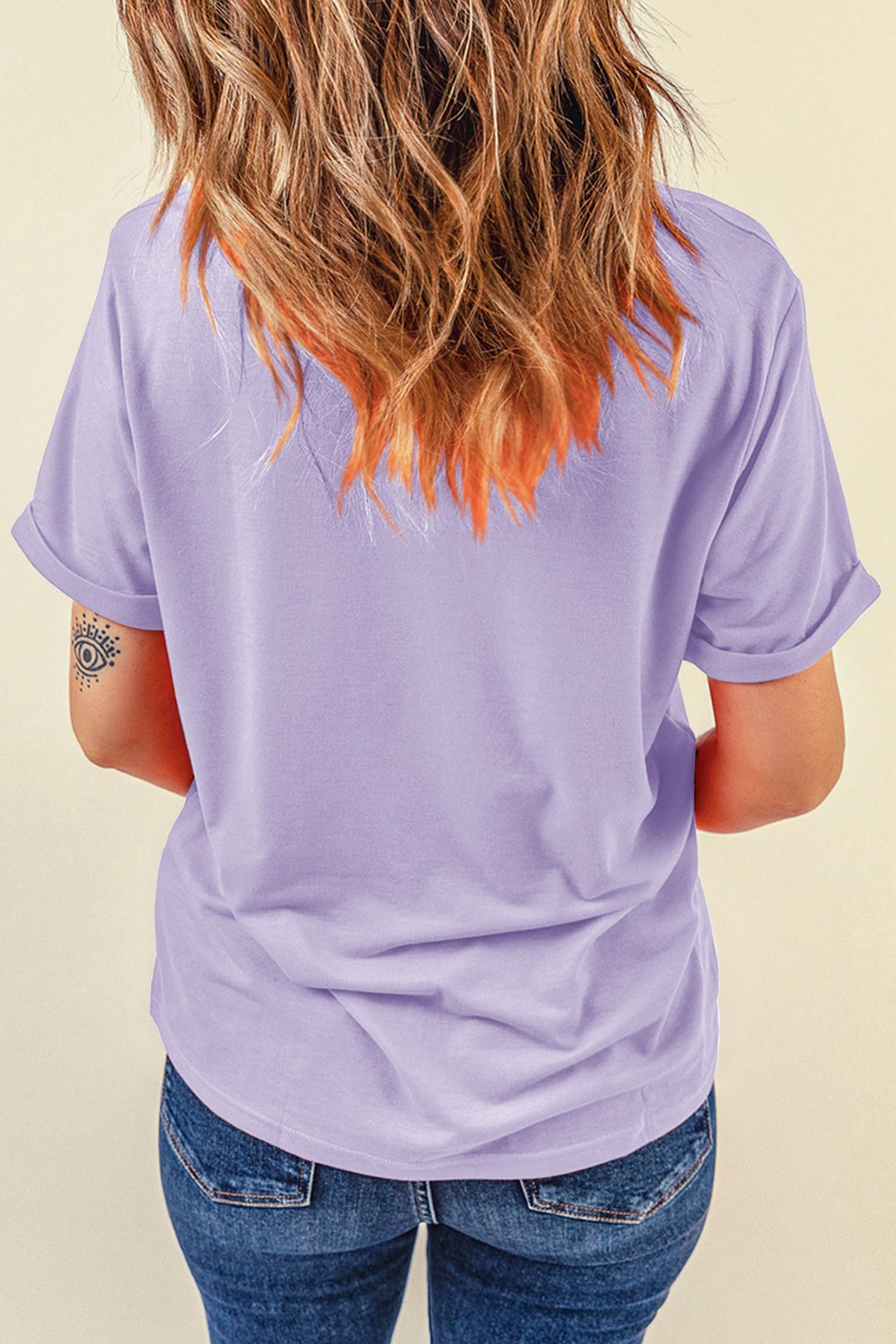 Orchid Petal Catch Me By The Water Fishes Printed T Shirt