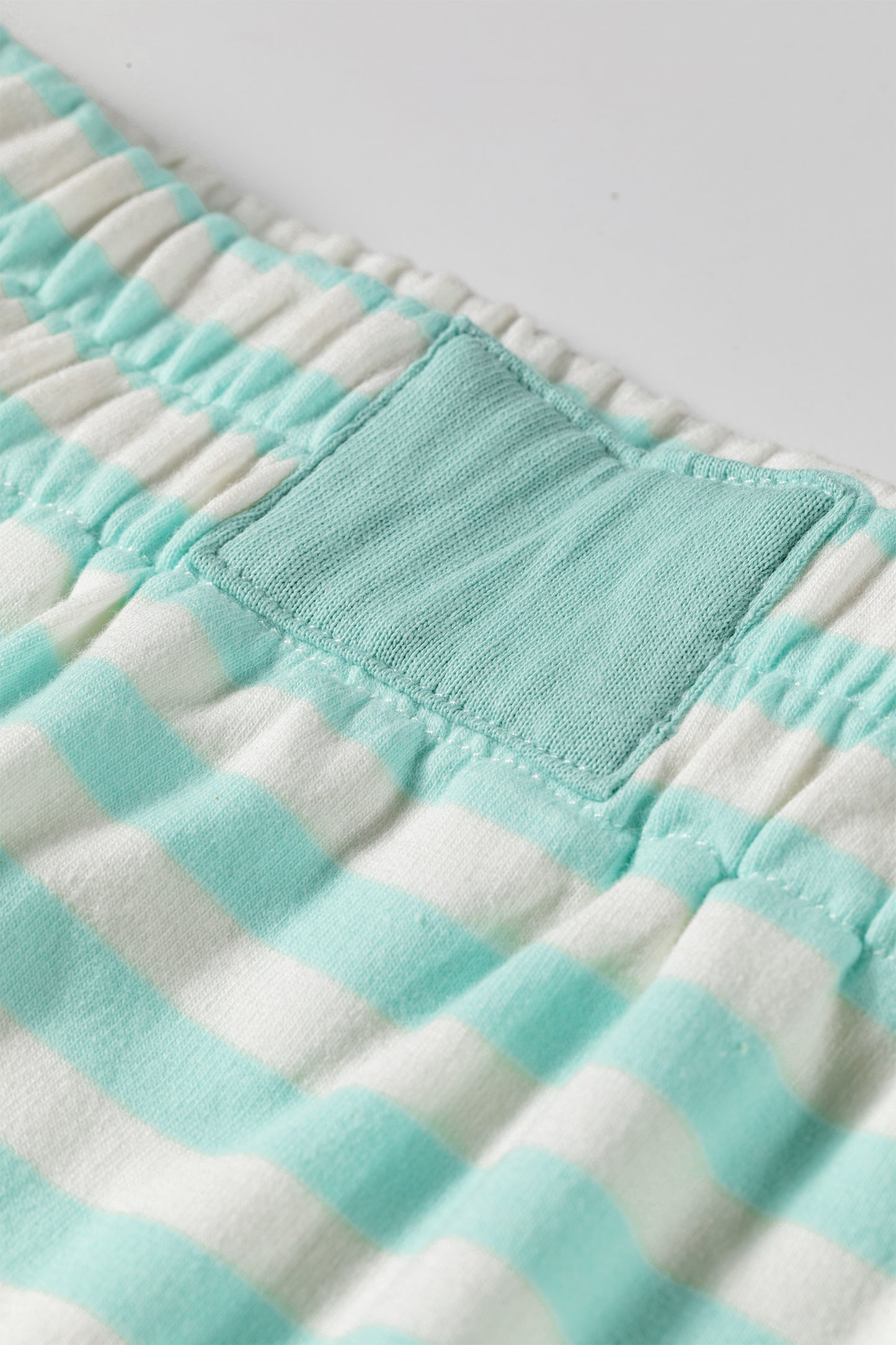 Green Stripe Ribbed Color Block Trim Half Sleeve Top Mini Skort 2pcs Outfit-Two Piece Sets/Two Piece Dresses-[Adult]-[Female]-2022 Online Blue Zone Planet