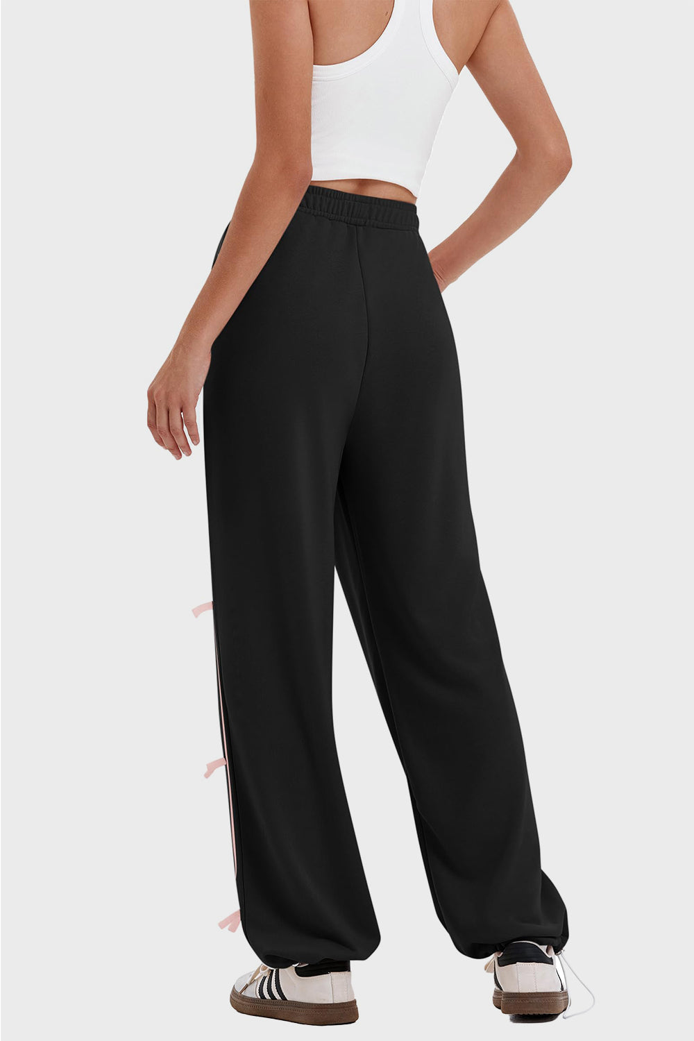 Elastic Waist Wide Leg Pants with Pockets-BOTTOMS SIZES SMALL MEDIUM LARGE-[Adult]-[Female]-2022 Online Blue Zone Planet