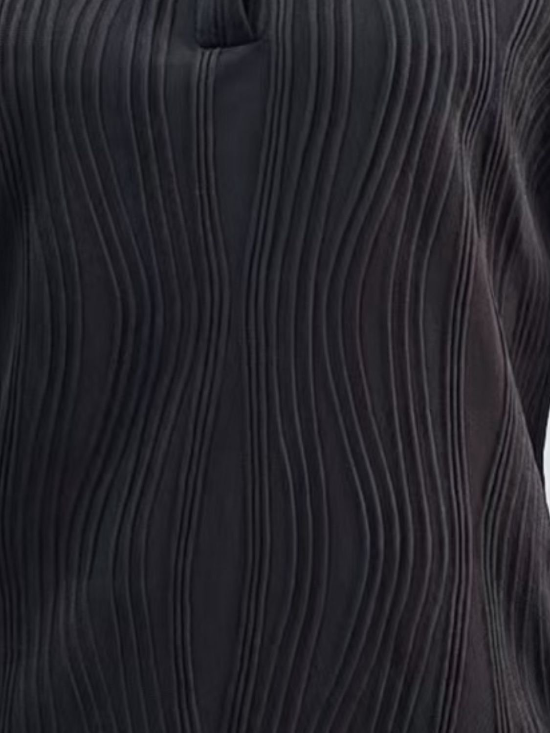 Texture Collared Neck Long Sleeve Blouse-TOPS / DRESSES-[Adult]-[Female]-2022 Online Blue Zone Planet