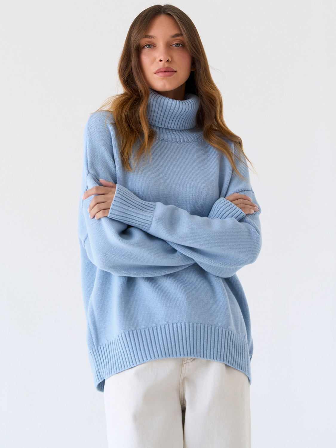 Turtleneck Long Sleeve Sweater-TOPS / DRESSES-[Adult]-[Female]-2022 Online Blue Zone Planet