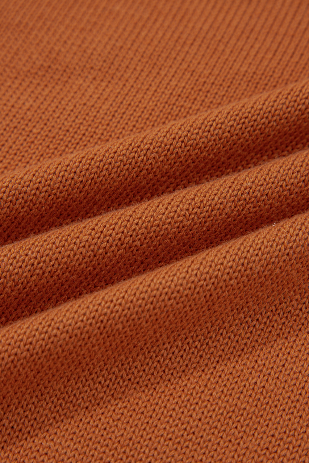 Gold Flame Solid Color Ribbed Trim Drop Shoulder Sweater-TOPS / DRESSES-[Adult]-[Female]-2022 Online Blue Zone Planet
