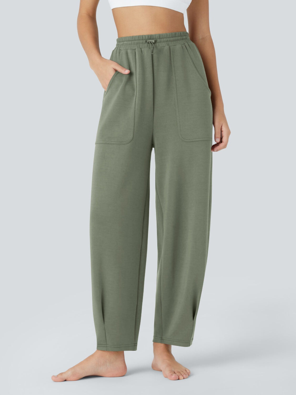 Blue Zone Planet | Lovelet Drawstring Pants with Pockets-BOTTOMS SIZES SMALL MEDIUM LARGE-[Adult]-[Female]-Matcha Green-S-2022 Online Blue Zone Planet