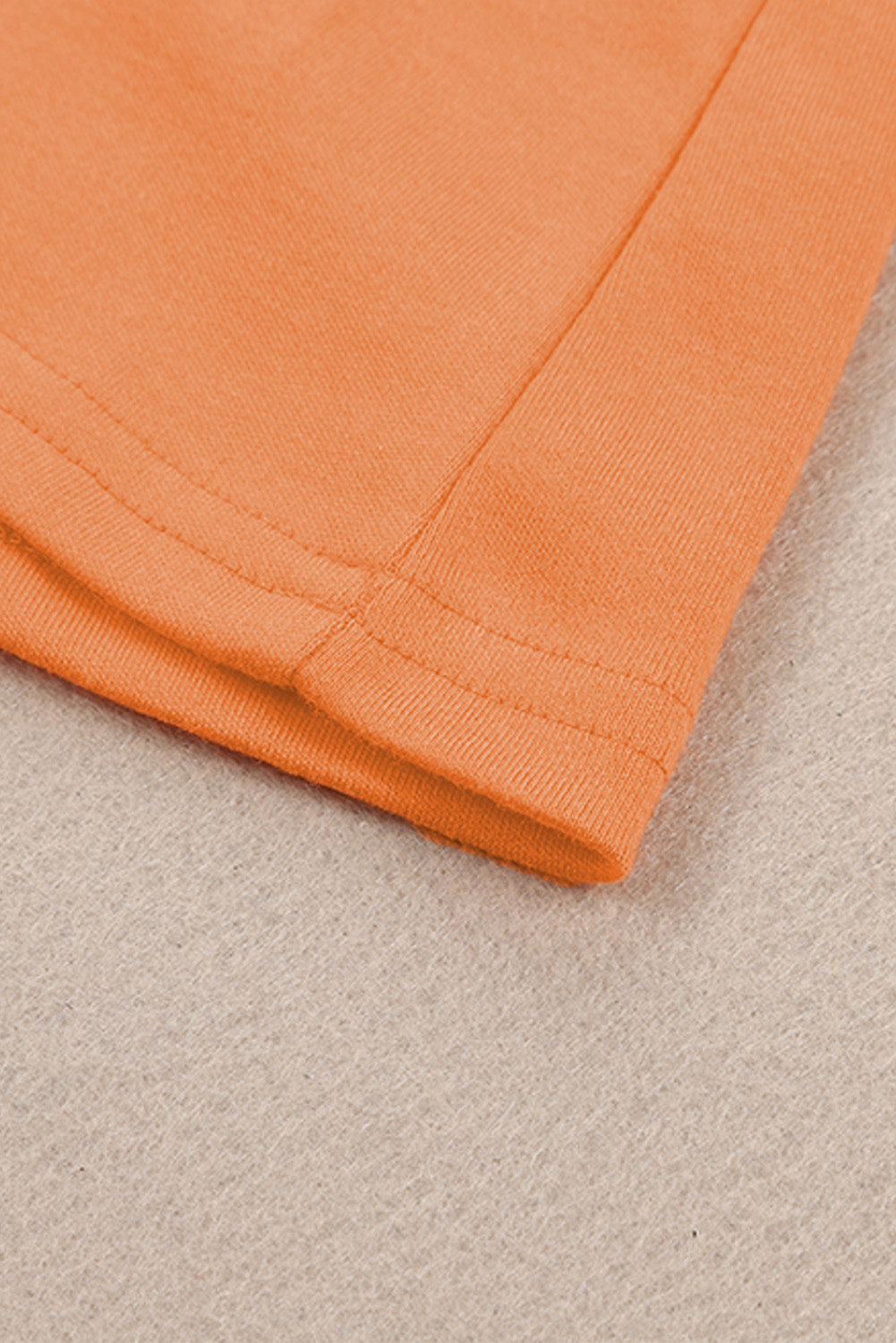Orange Plain Crew Neck Long Sleeve Top-Sale (50% OFF)/30% OFF-[Adult]-[Female]-2022 Online Blue Zone Planet