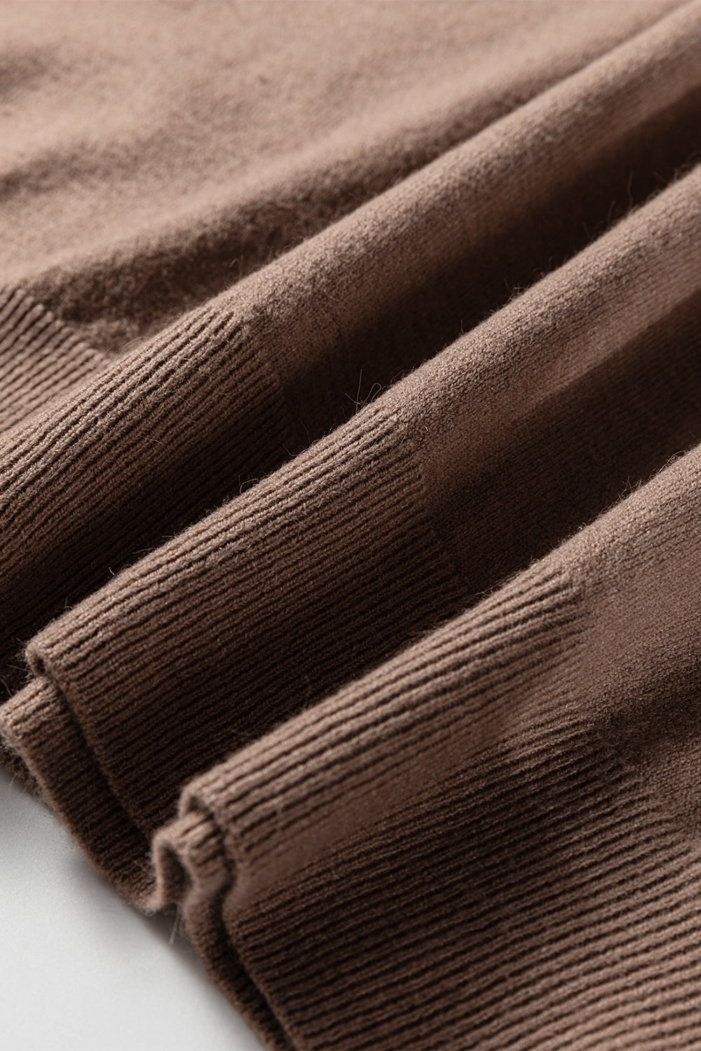 Dark Khaki Contrast Striped Trim V Neck Varsity Sweater-TOPS / DRESSES-[Adult]-[Female]-2022 Online Blue Zone Planet