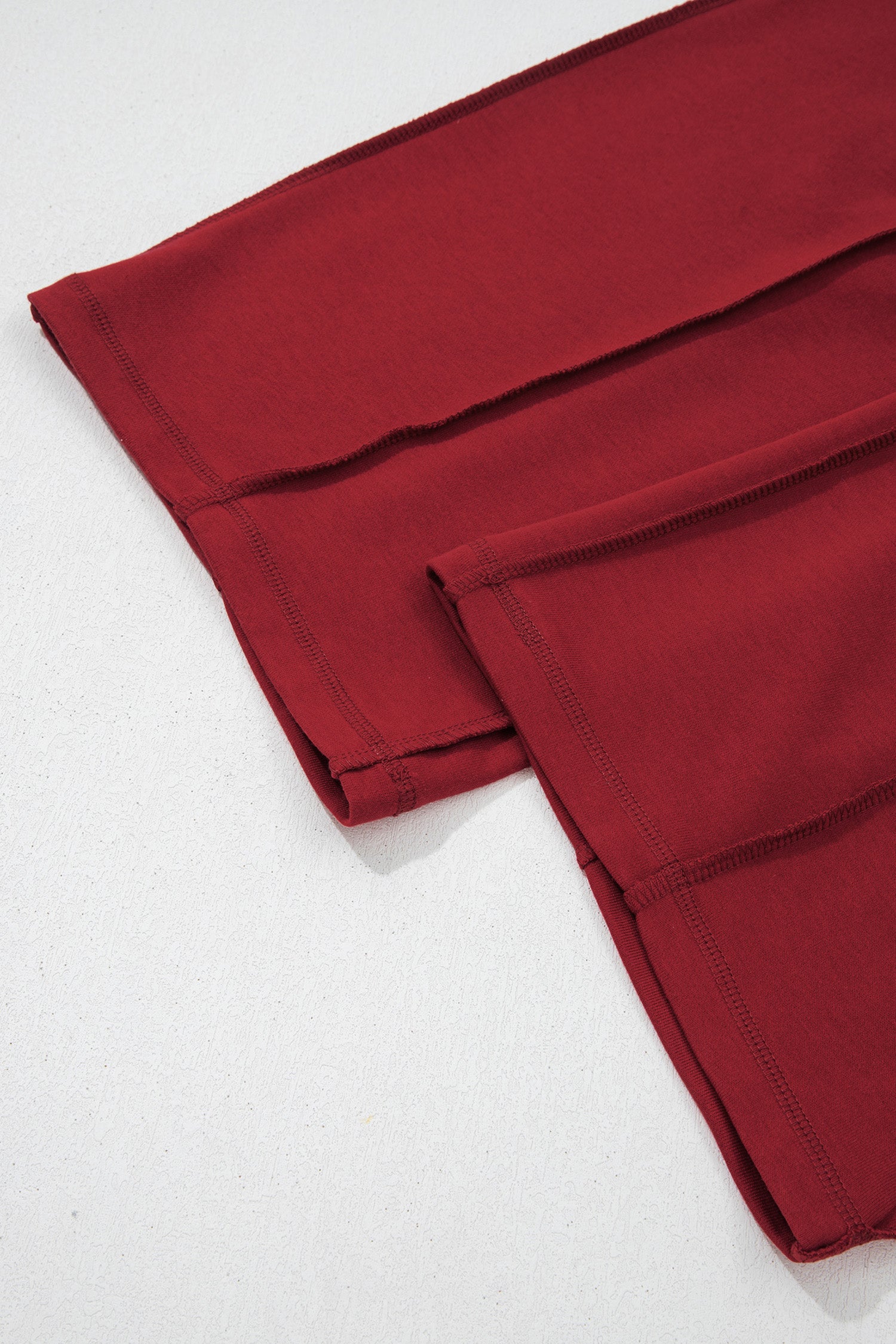 Racing Red Drop Shoulder Boxy Tee and Barrel Pants Set-Two Piece Sets/Pant Sets-[Adult]-[Female]-2022 Online Blue Zone Planet