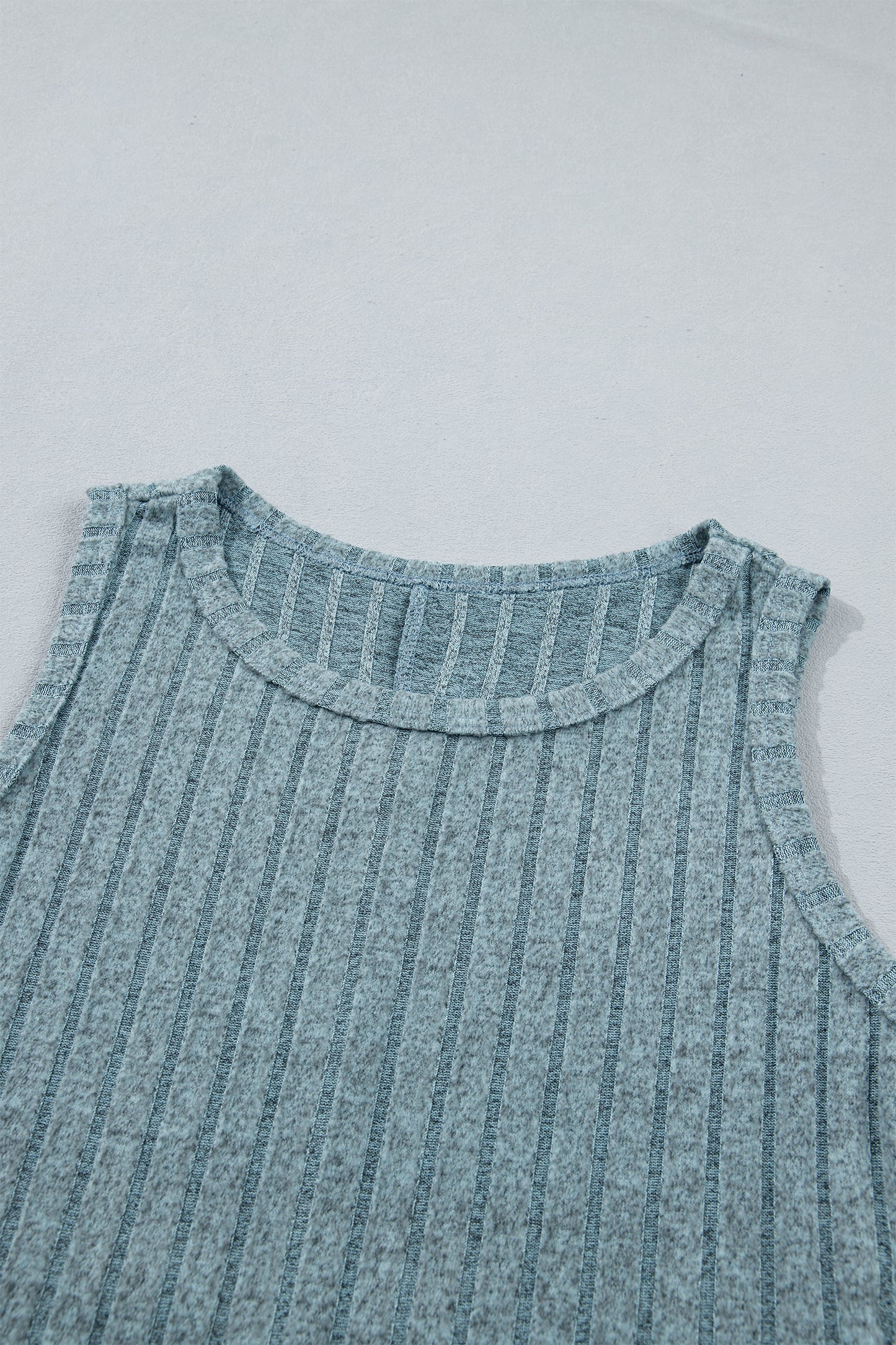 Bonbon Slim Ribbed Mineral Wash Tank Top-Tops/Tank Tops-[Adult]-[Female]-2022 Online Blue Zone Planet