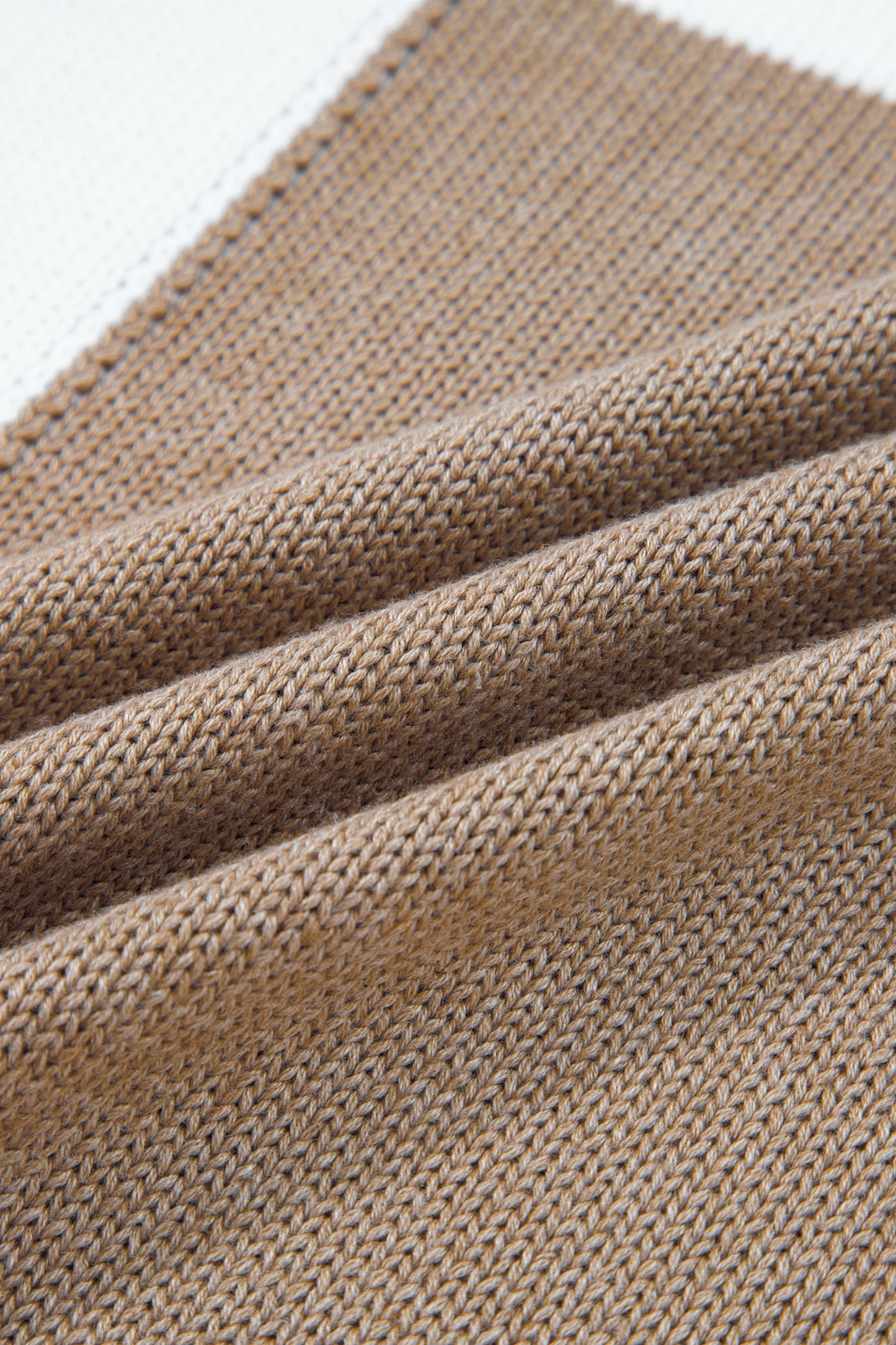 Brown Checkered Bubble Sleeve Drop Shoulder Open Cardigan-Plus Size/Plus Size Sweaters & Cardigans-[Adult]-[Female]-2022 Online Blue Zone Planet