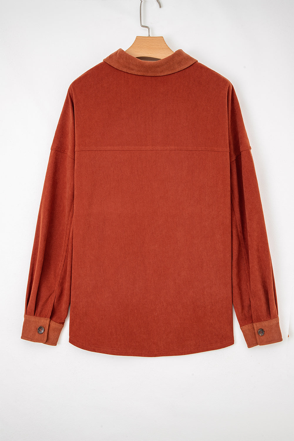 Gold Flame Velvet Flap Pockets Drop Shoulder Casual Shacket-Outerwear/Jackets-[Adult]-[Female]-2022 Online Blue Zone Planet