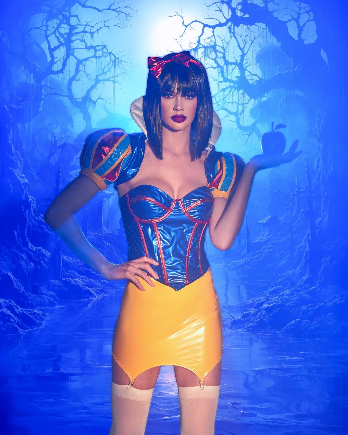 Blue Zone Planet | 4 Piece Enchanted Forest Halloween Vixen Costume-TOPS / DRESSES-[Adult]-[Female]-2022 Online Blue Zone Planet