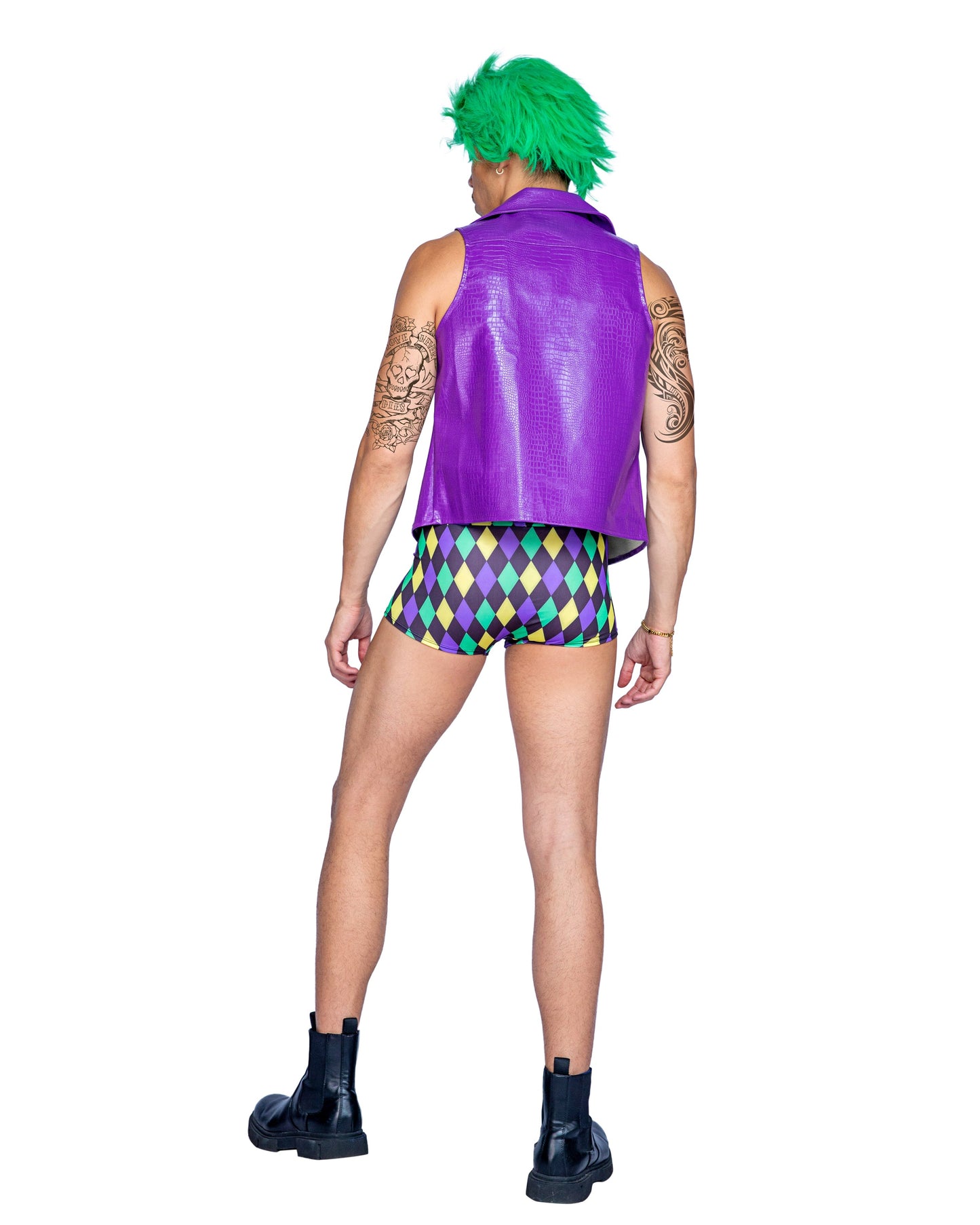 2 Piece Criminal Male Jester Costume-TOPS / DRESSES-[Adult]-[Female]-2022 Online Blue Zone Planet