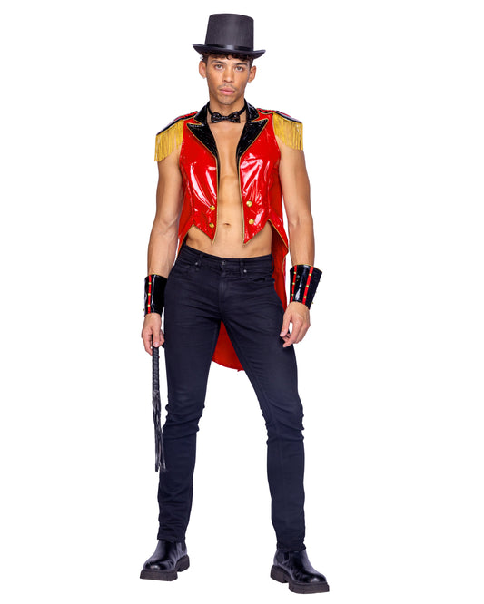 5 Piece Dark Circus Master Costume-TOPS / DRESSES-[Adult]-[Female]-Black/Red-Small-2022 Online Blue Zone Planet